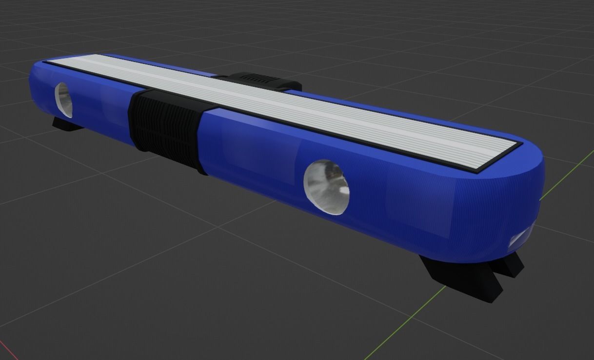 Federal Signal Vama P9000 Lightbar Low-poly 3D model_1