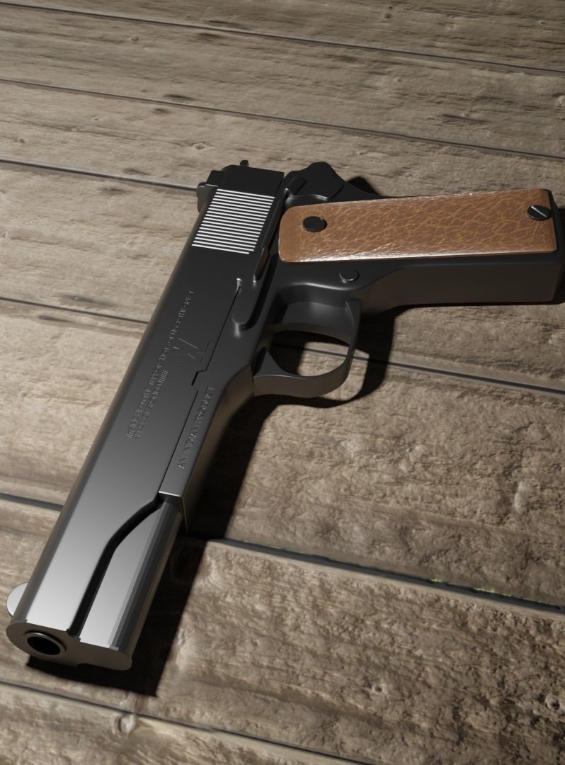 pistol - gun 3D model_1