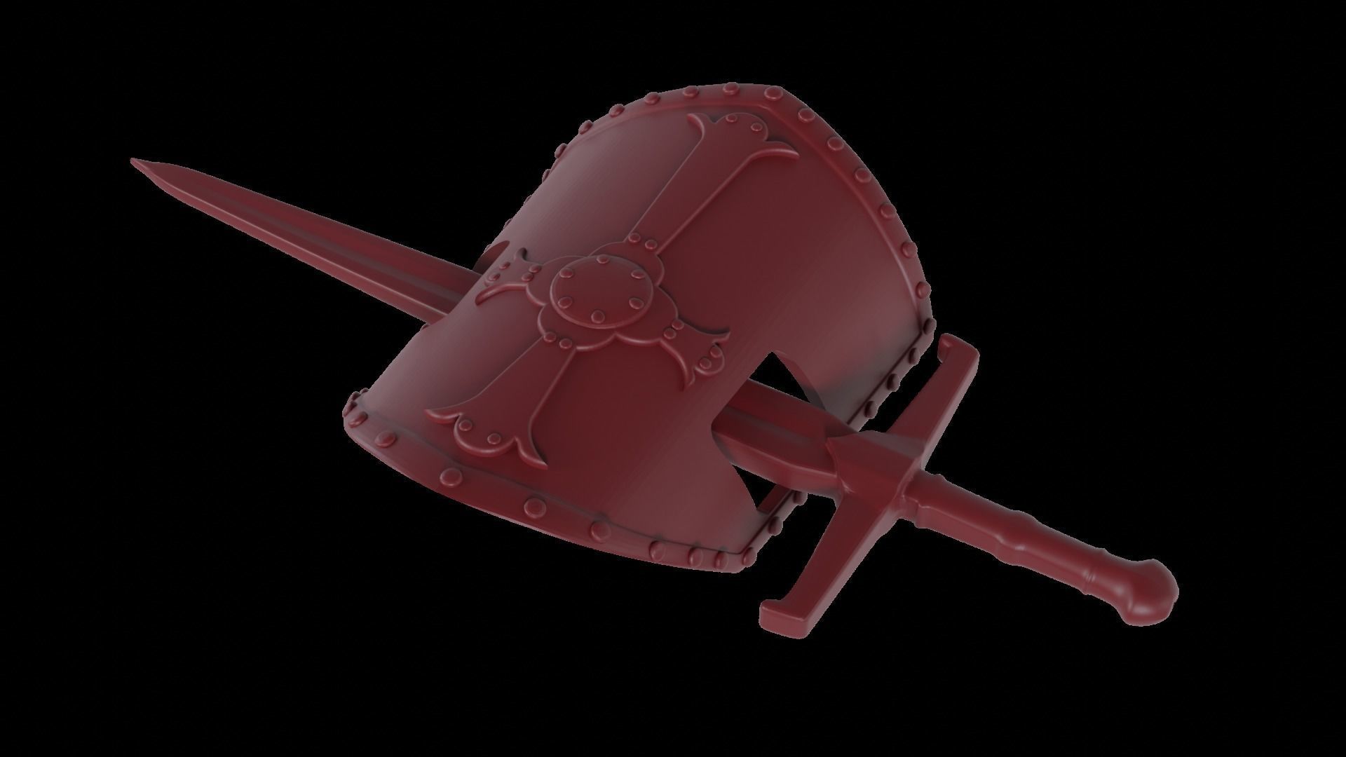 Sword and Shield HAIR PIN 3D print model_6
