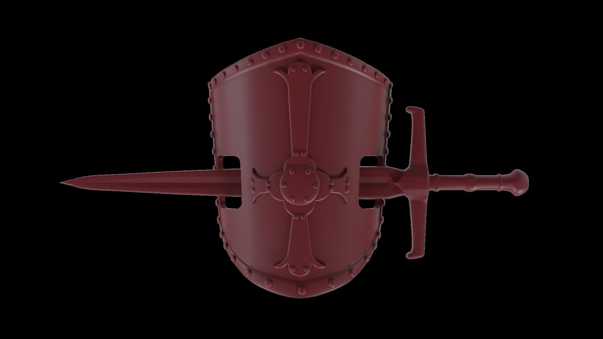 Sword and Shield HAIR PIN 3D print model_5