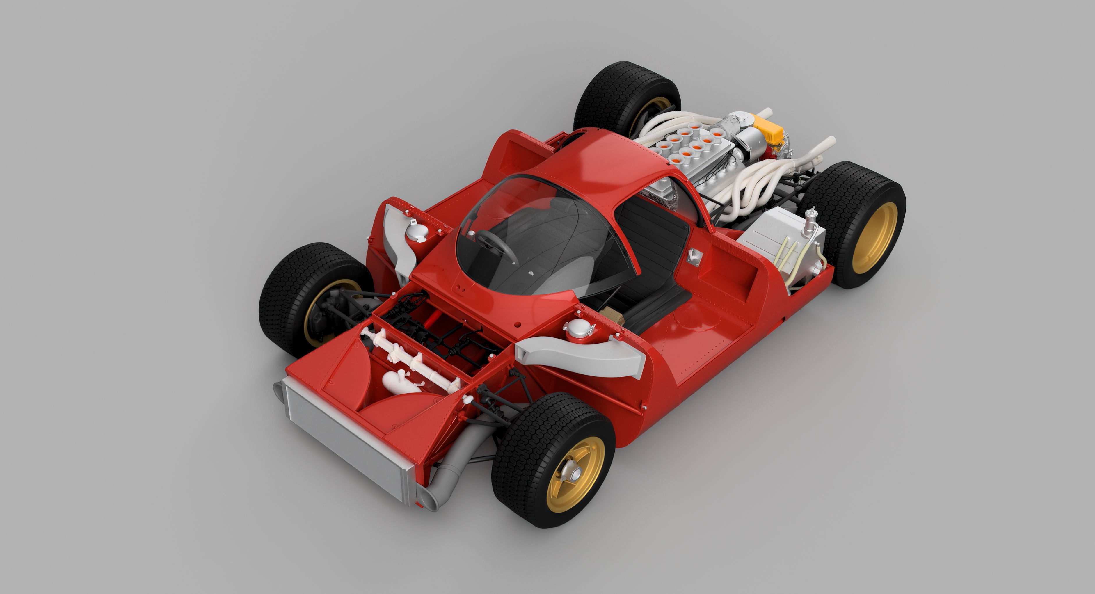 Ferrari 312P Berlinetta Classic - Car Kit 3D print model_7