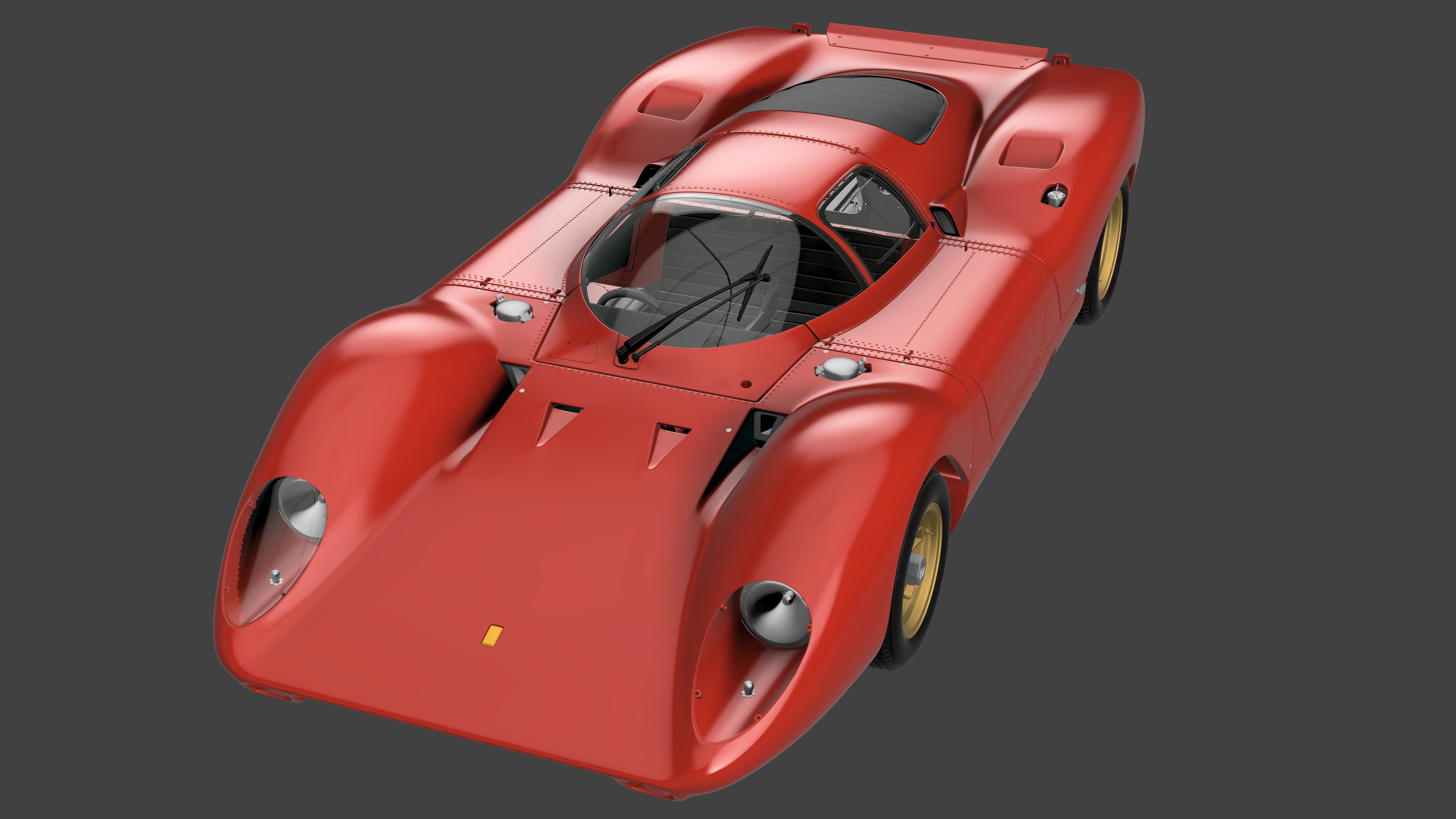 Ferrari 312P Berlinetta Classic - Car Kit 3D print model_22