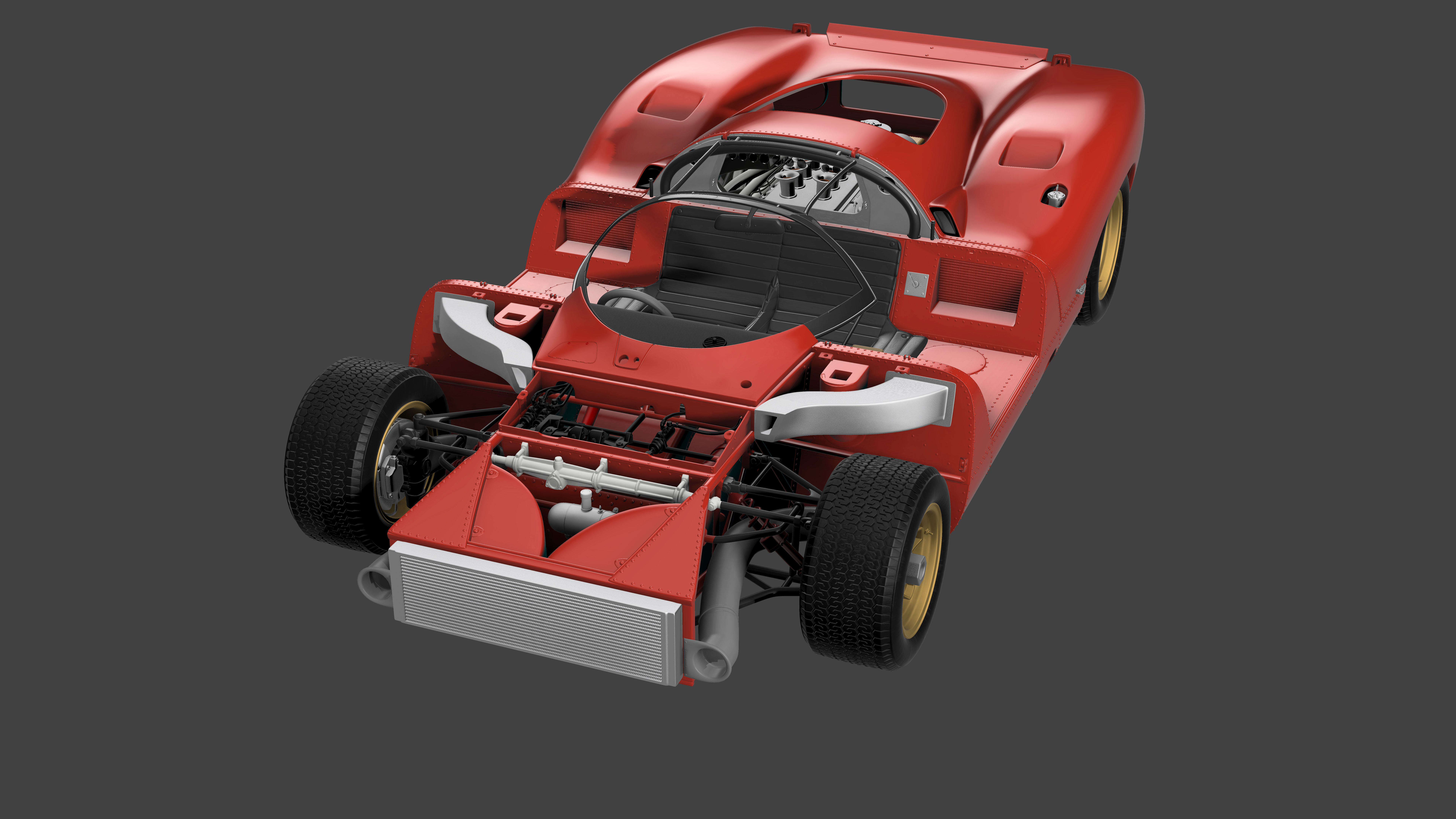 Ferrari 312P Berlinetta Classic - Car Kit 3D print model_24