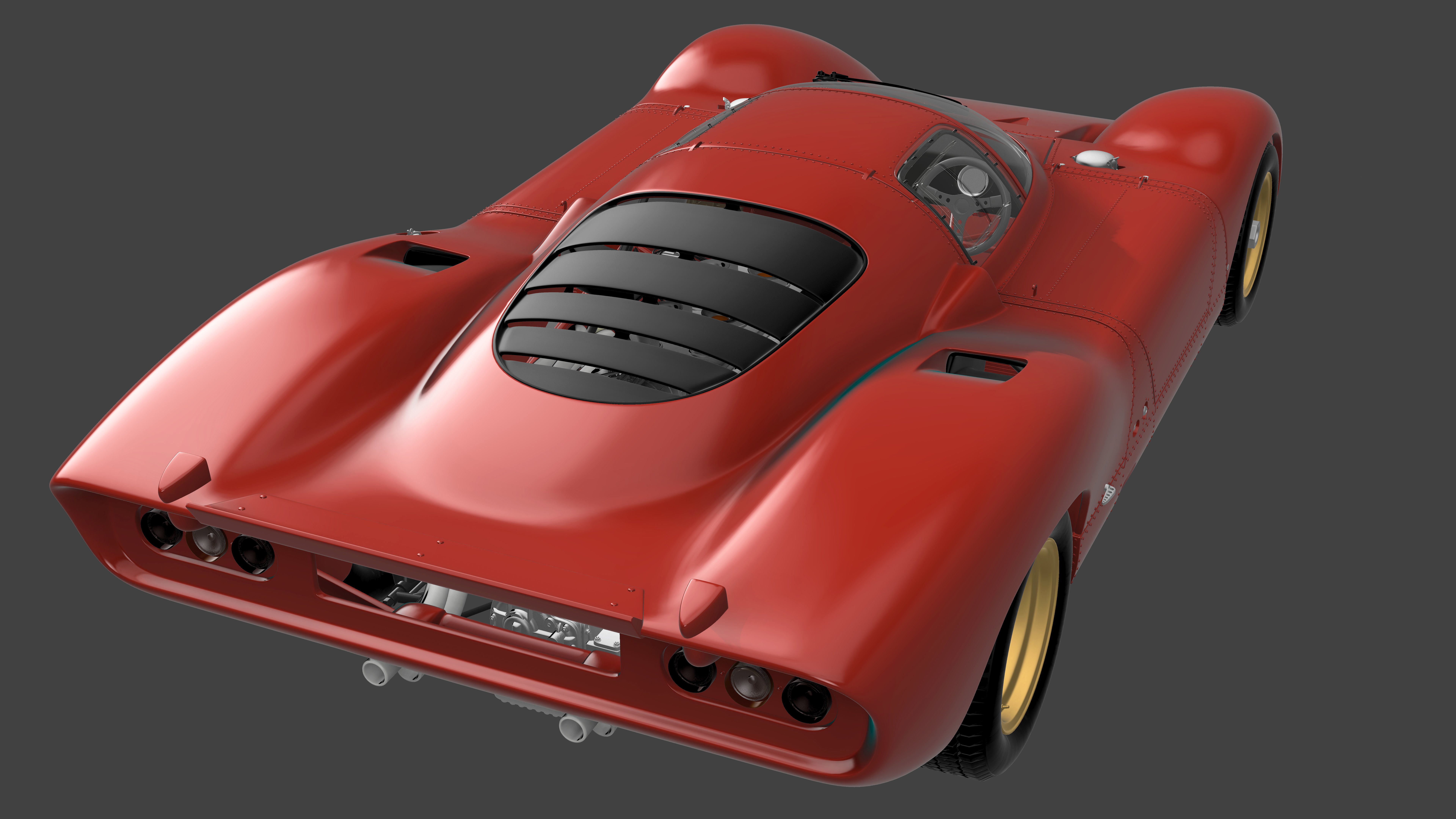 Ferrari 312P Berlinetta Classic - Car Kit 3D print model_29