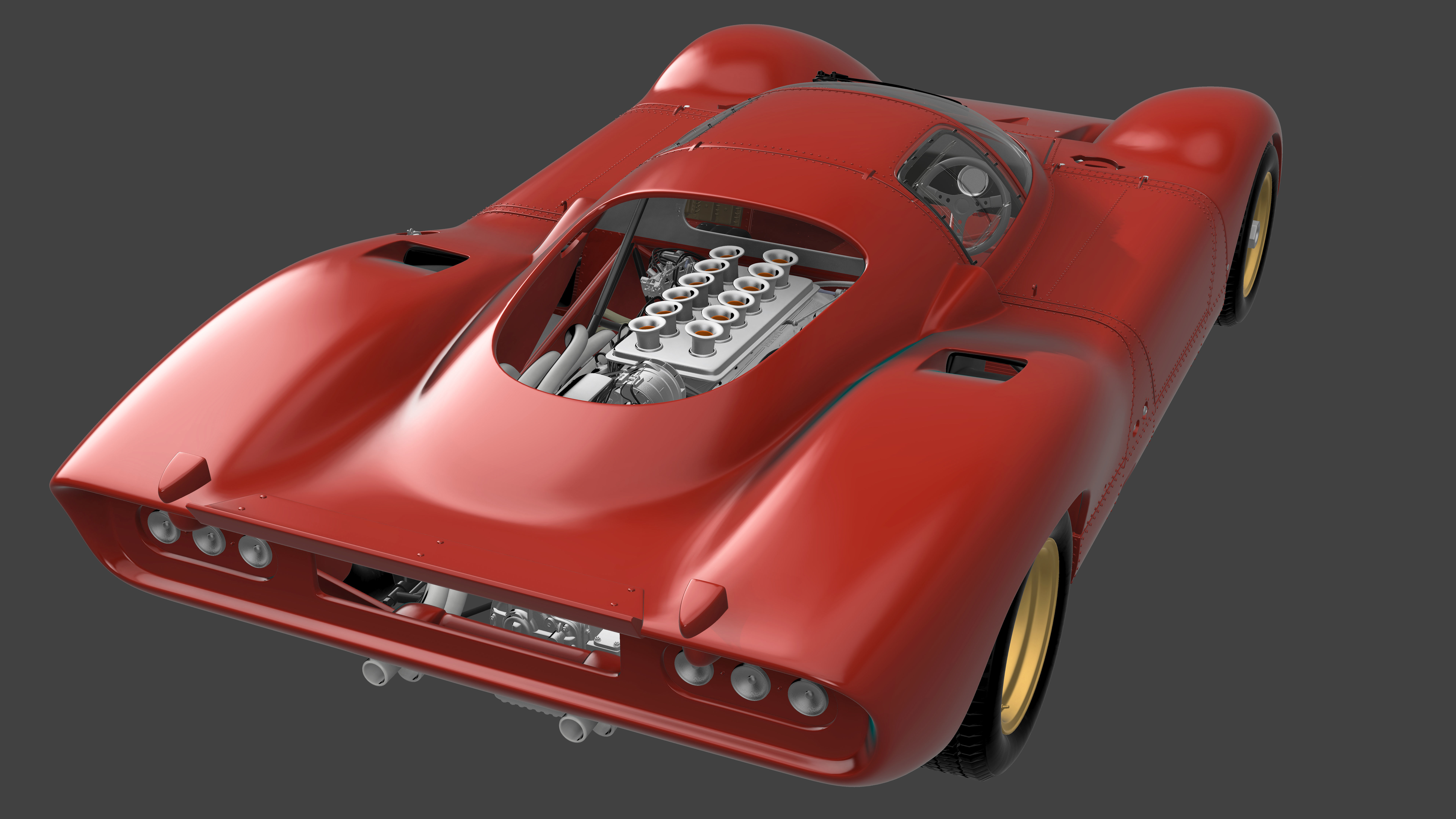 Ferrari 312P Berlinetta Classic - Car Kit 3D print model_30