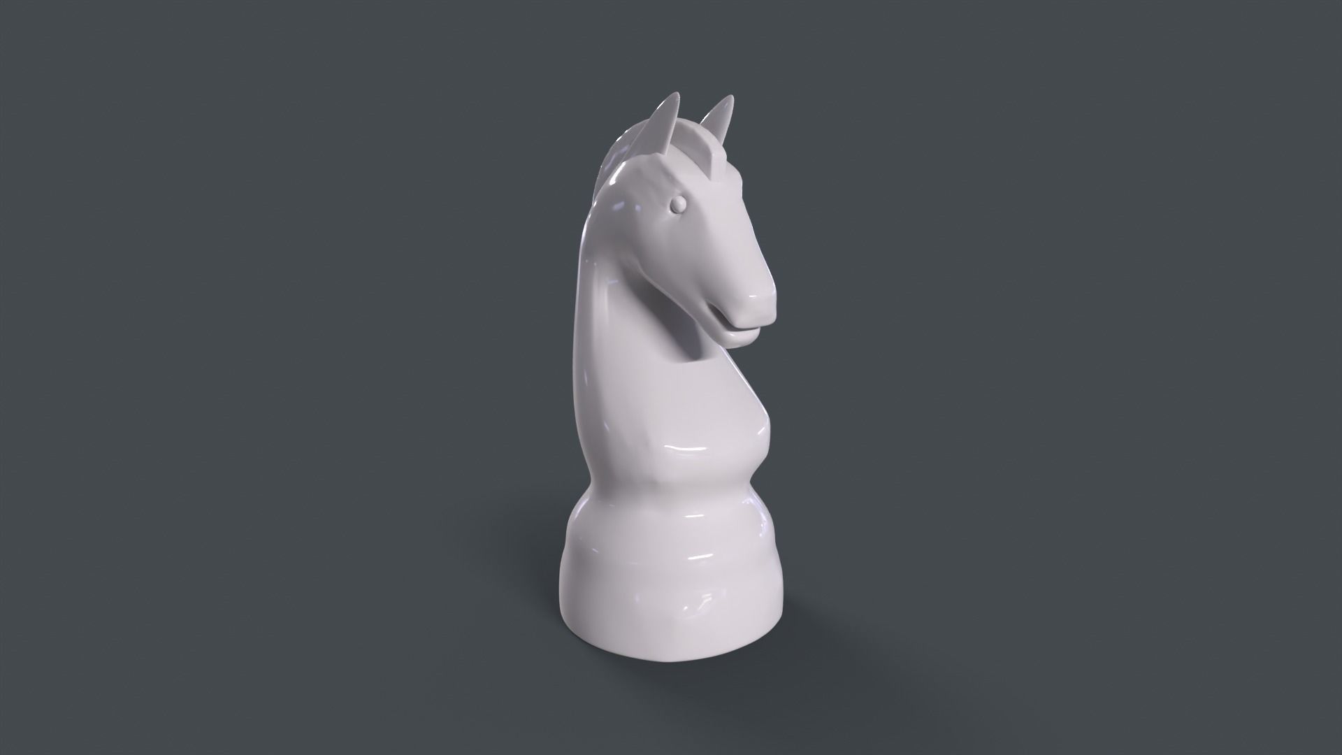 Chess Horse 3D model_2