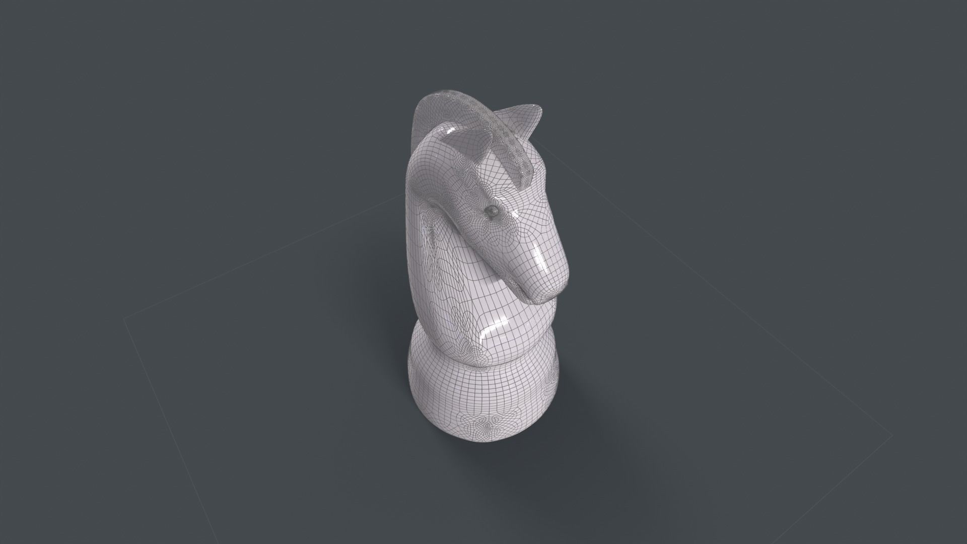Chess Horse 3D model_8