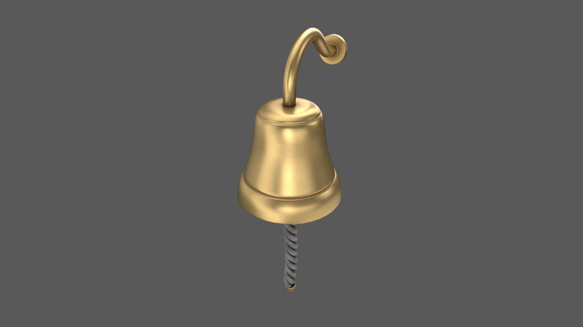 Wall Bell Low-poly 3D model_4