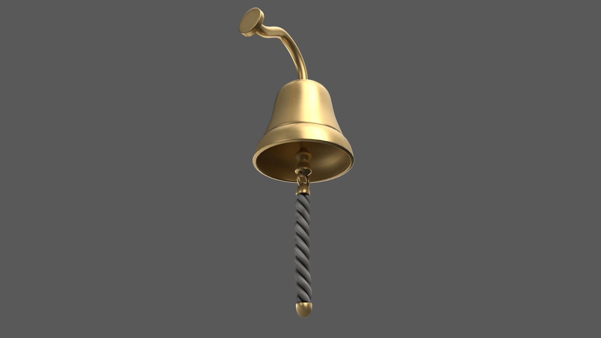 Wall Bell Low-poly 3D model_2