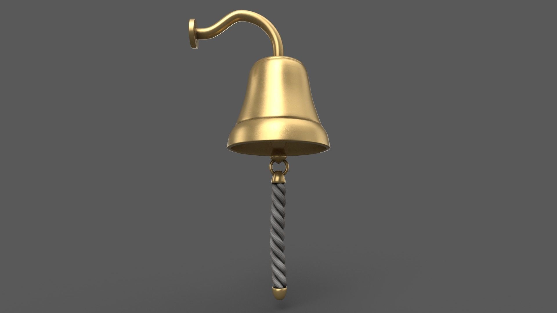  Wall Bell Low-poly 3D model_6