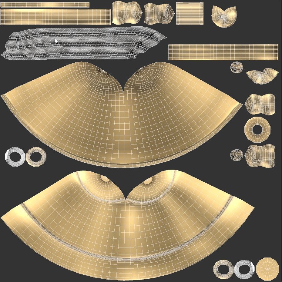  Wall Bell Low-poly 3D model_5