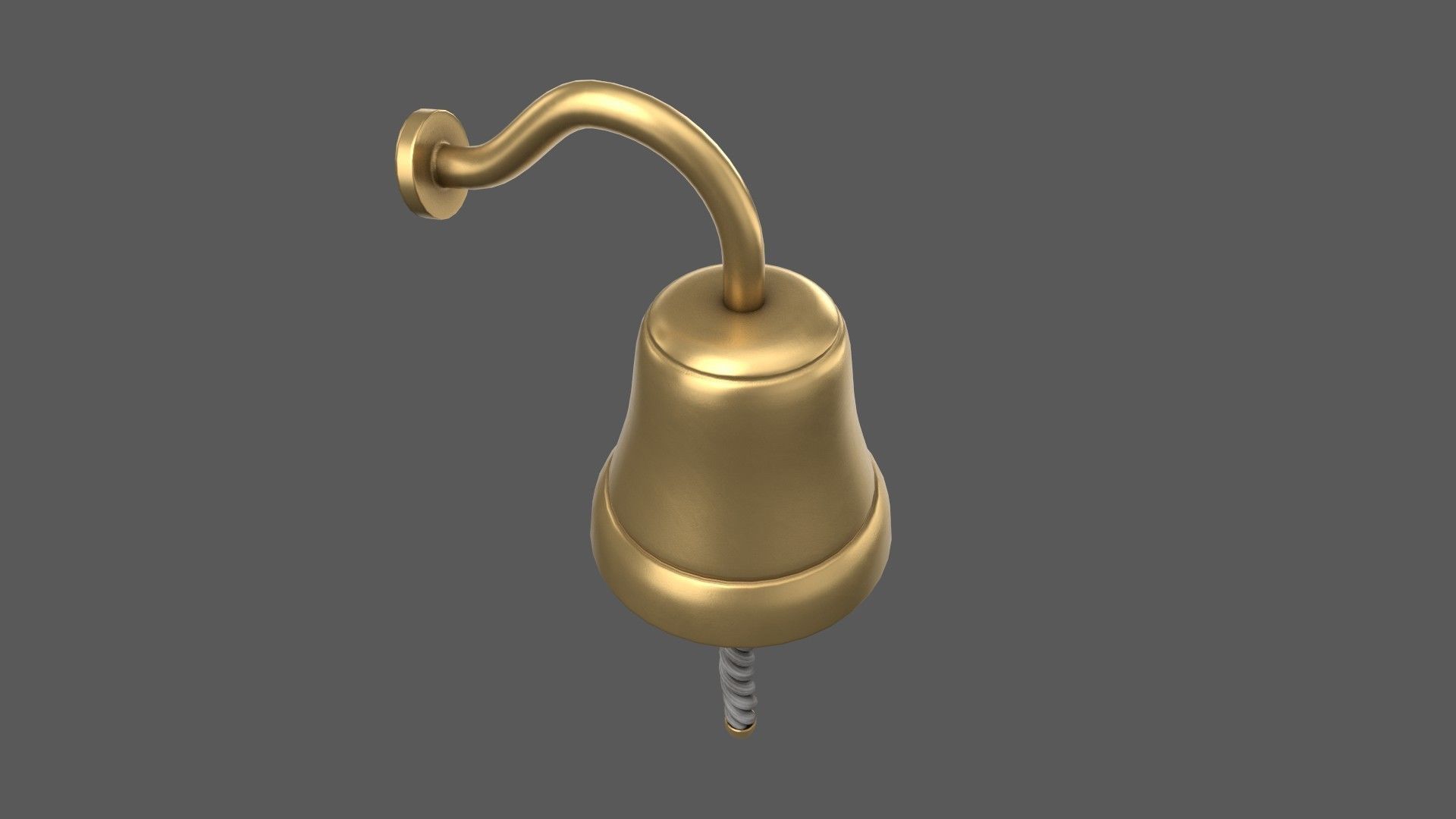  Wall Bell Low-poly 3D model_3