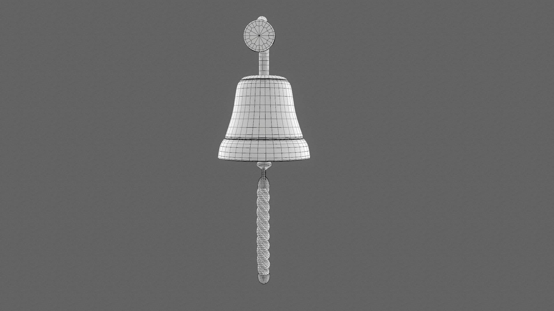  Wall Bell Low-poly 3D model_9