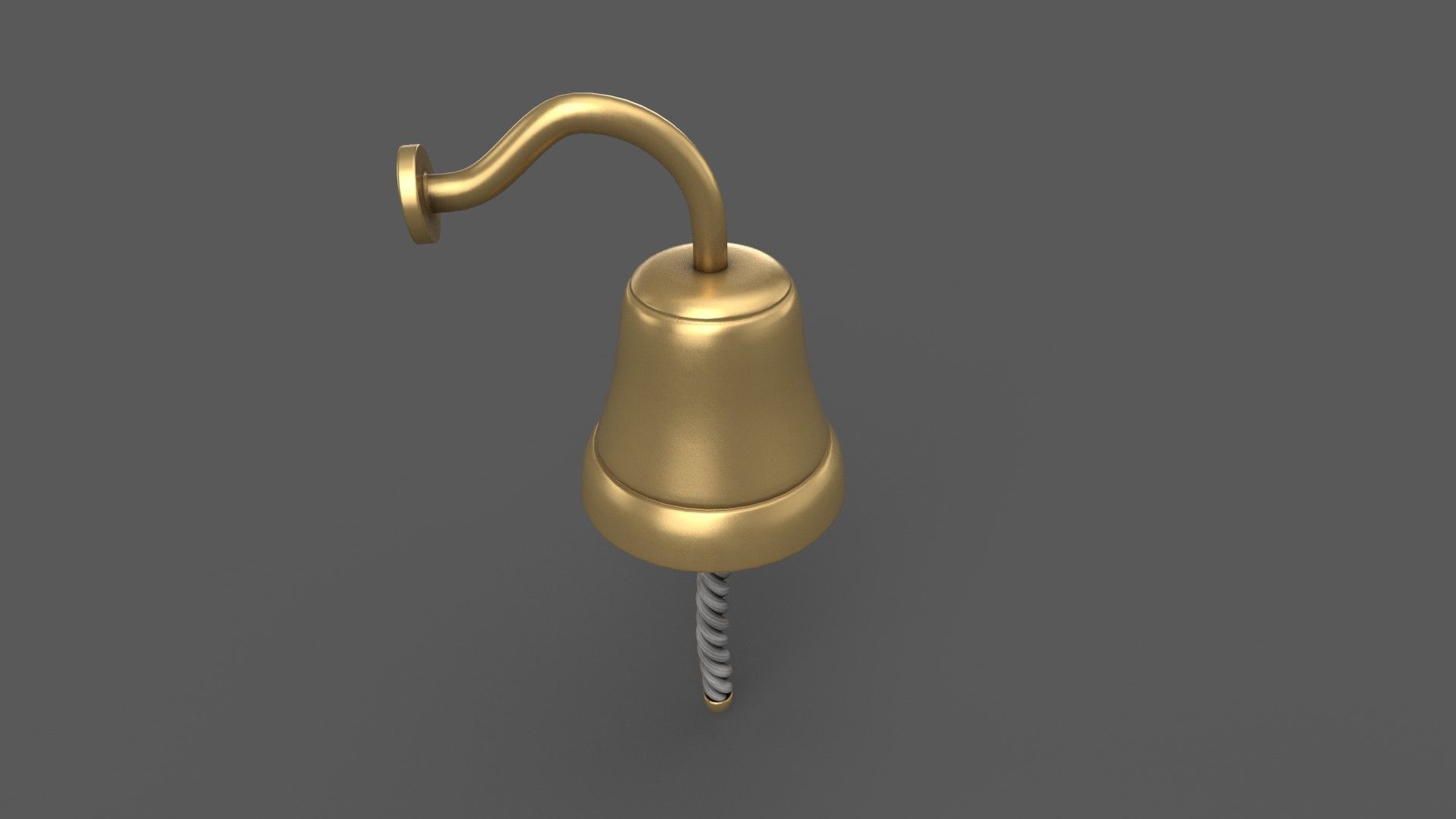  Wall Bell Low-poly 3D model_1