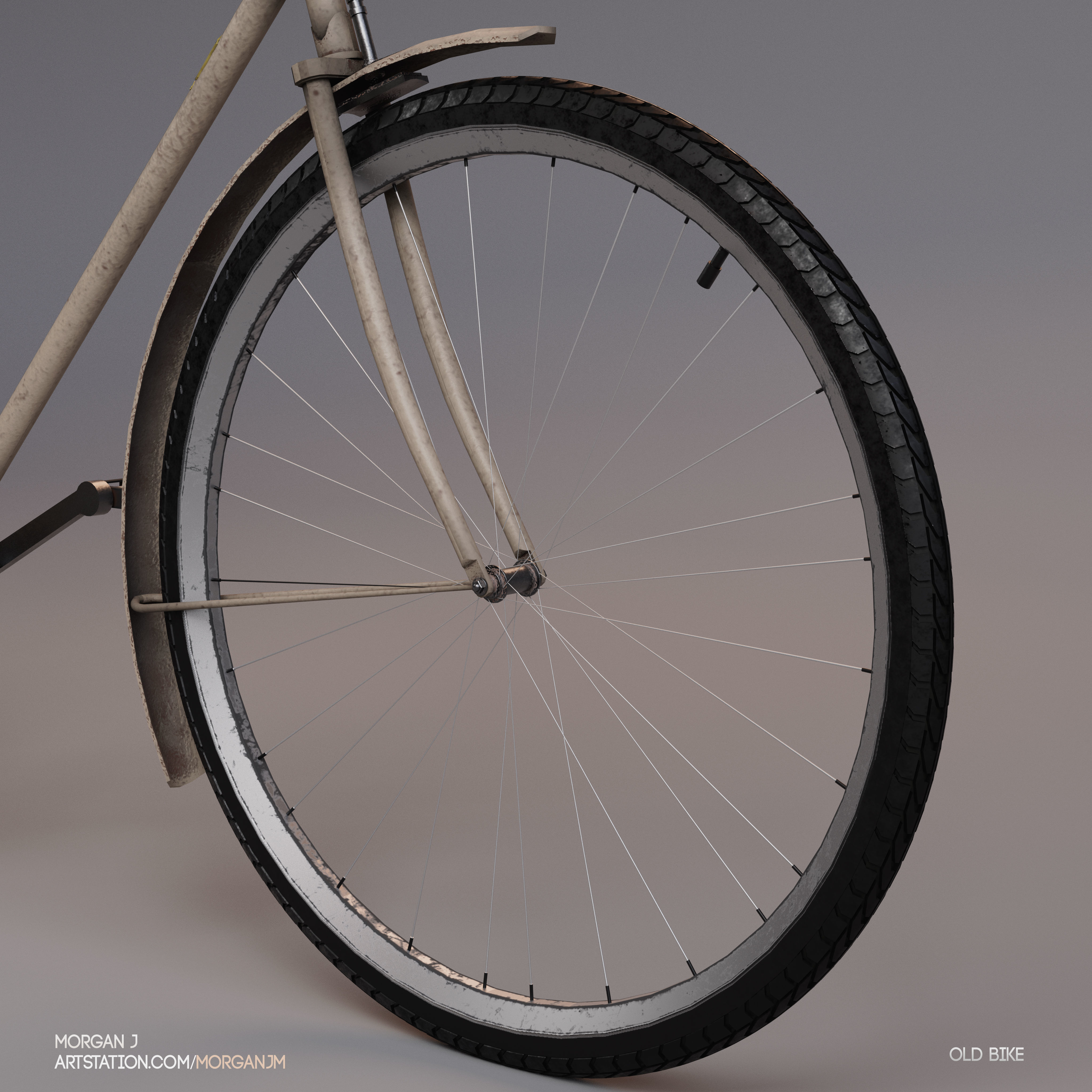 Old Bike 1960s 3D model_3