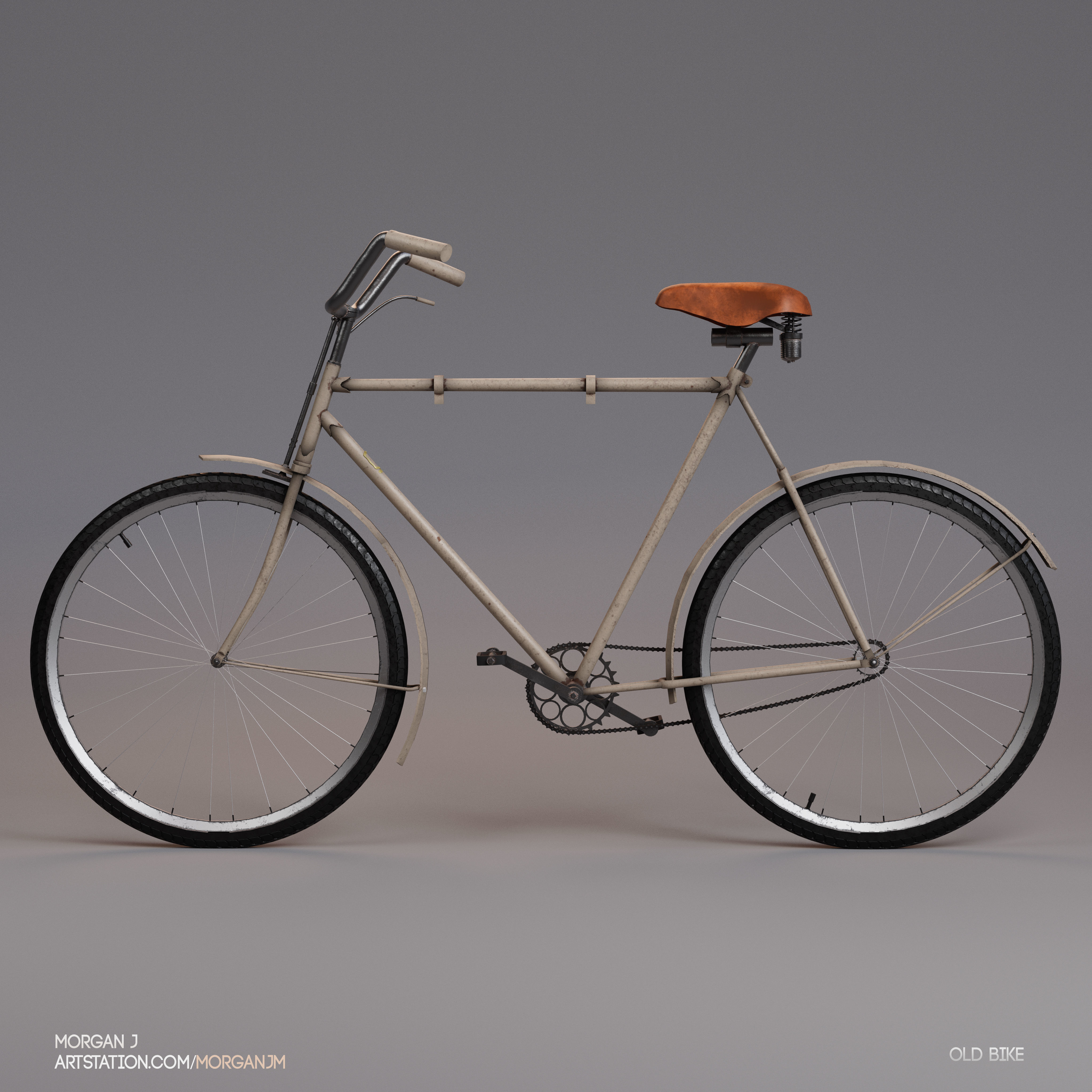 Old Bike 1960s 3D model_2