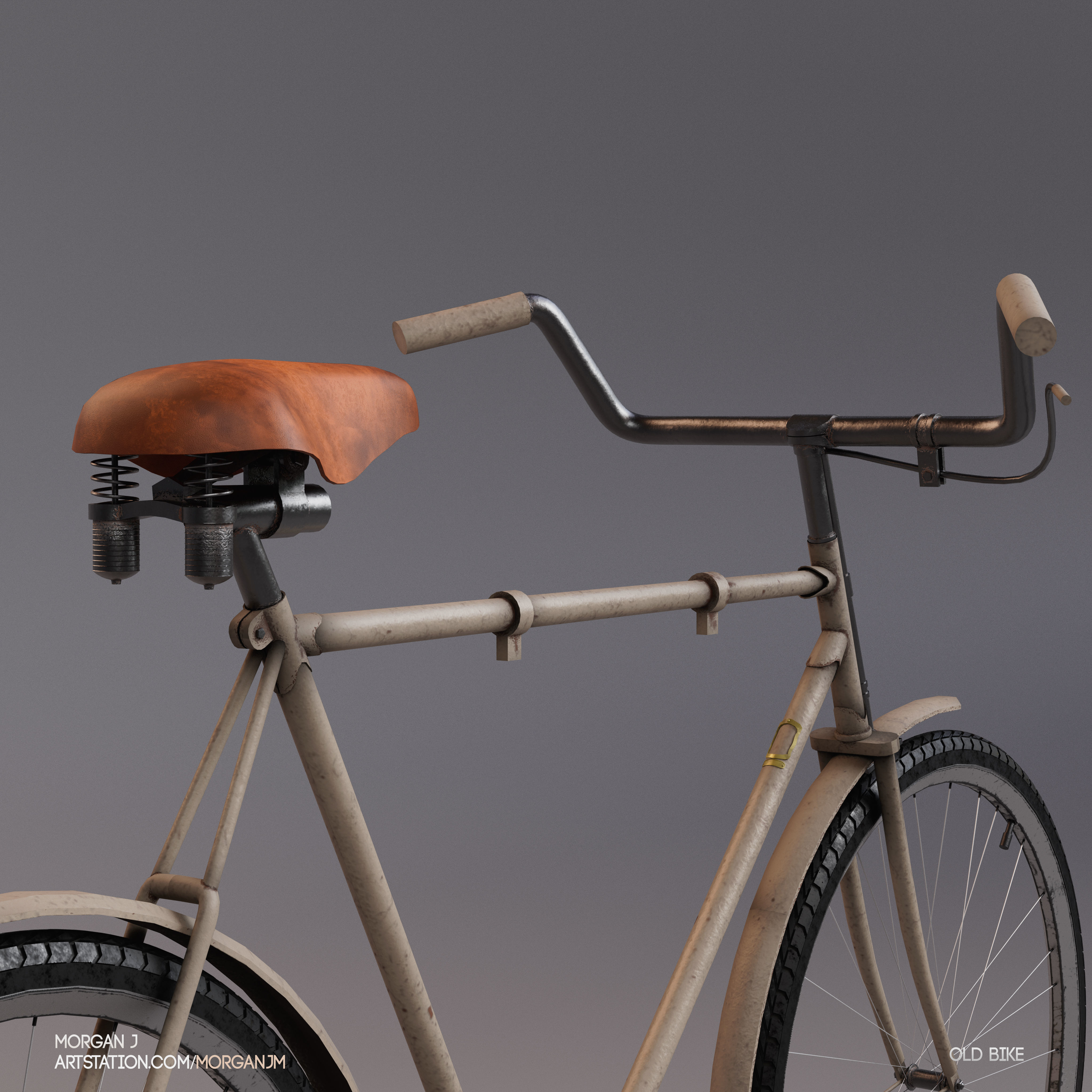 Old Bike 1960s 3D model_8