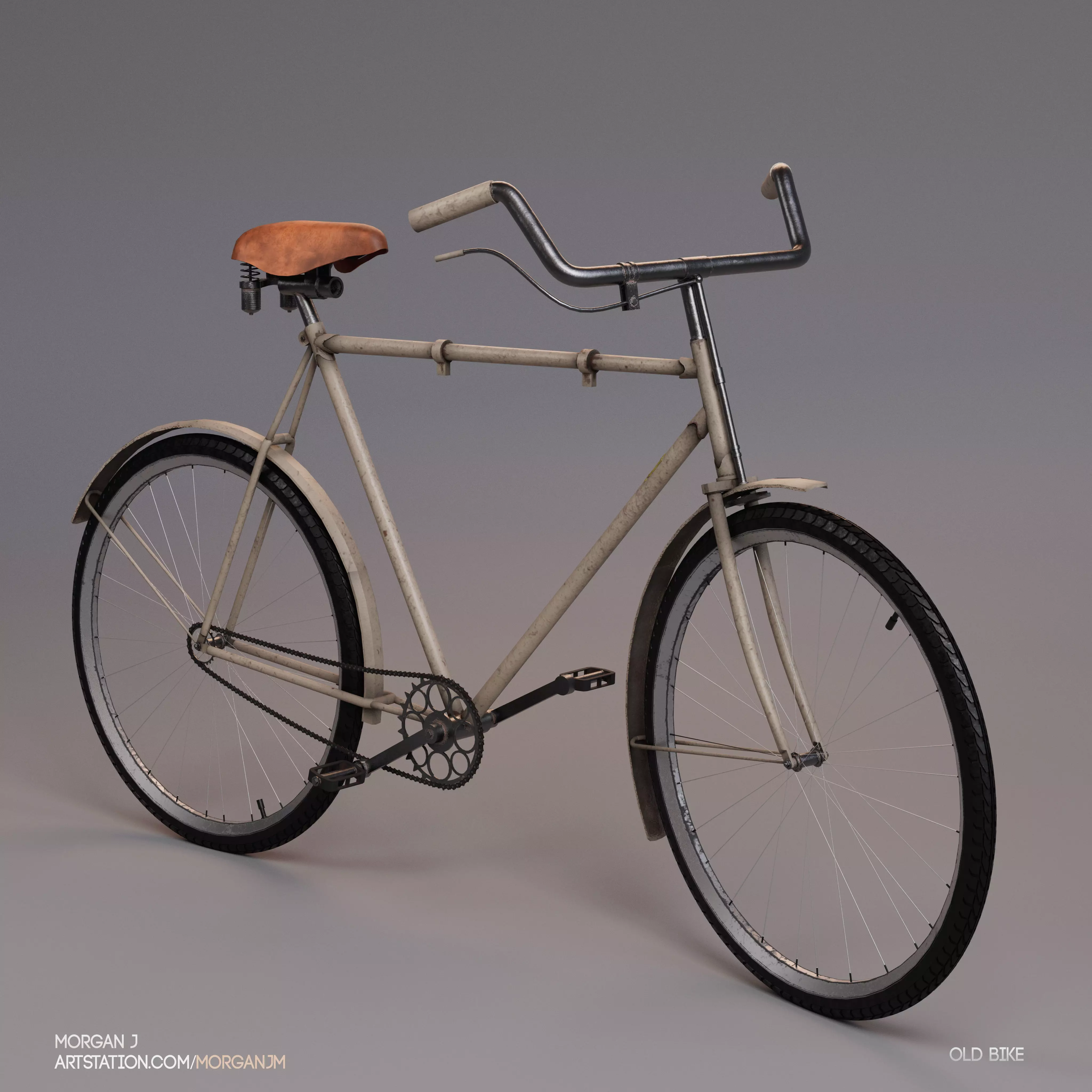 Old Bike 1960s 3D model_0