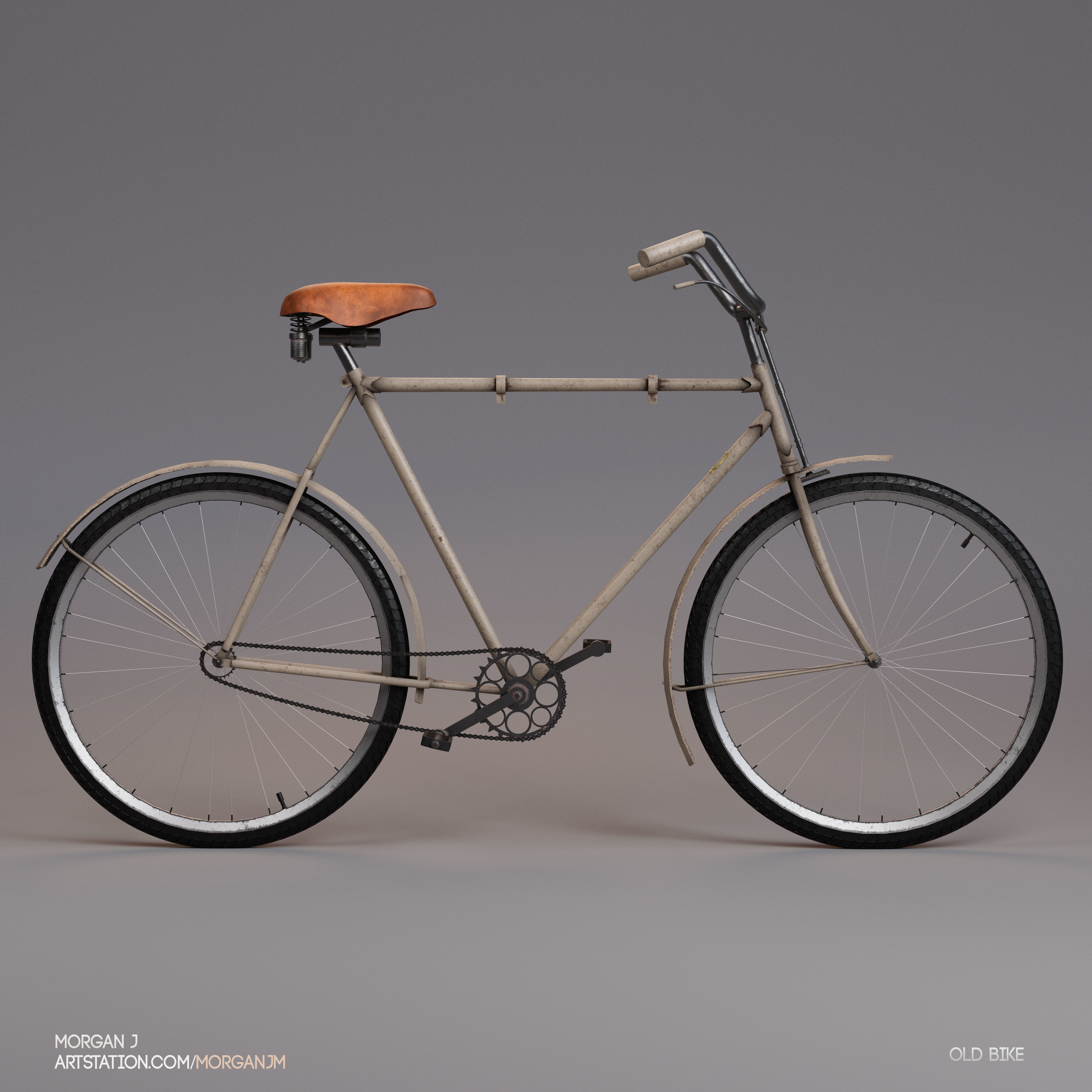 Old Bike 1960s 3D model_1