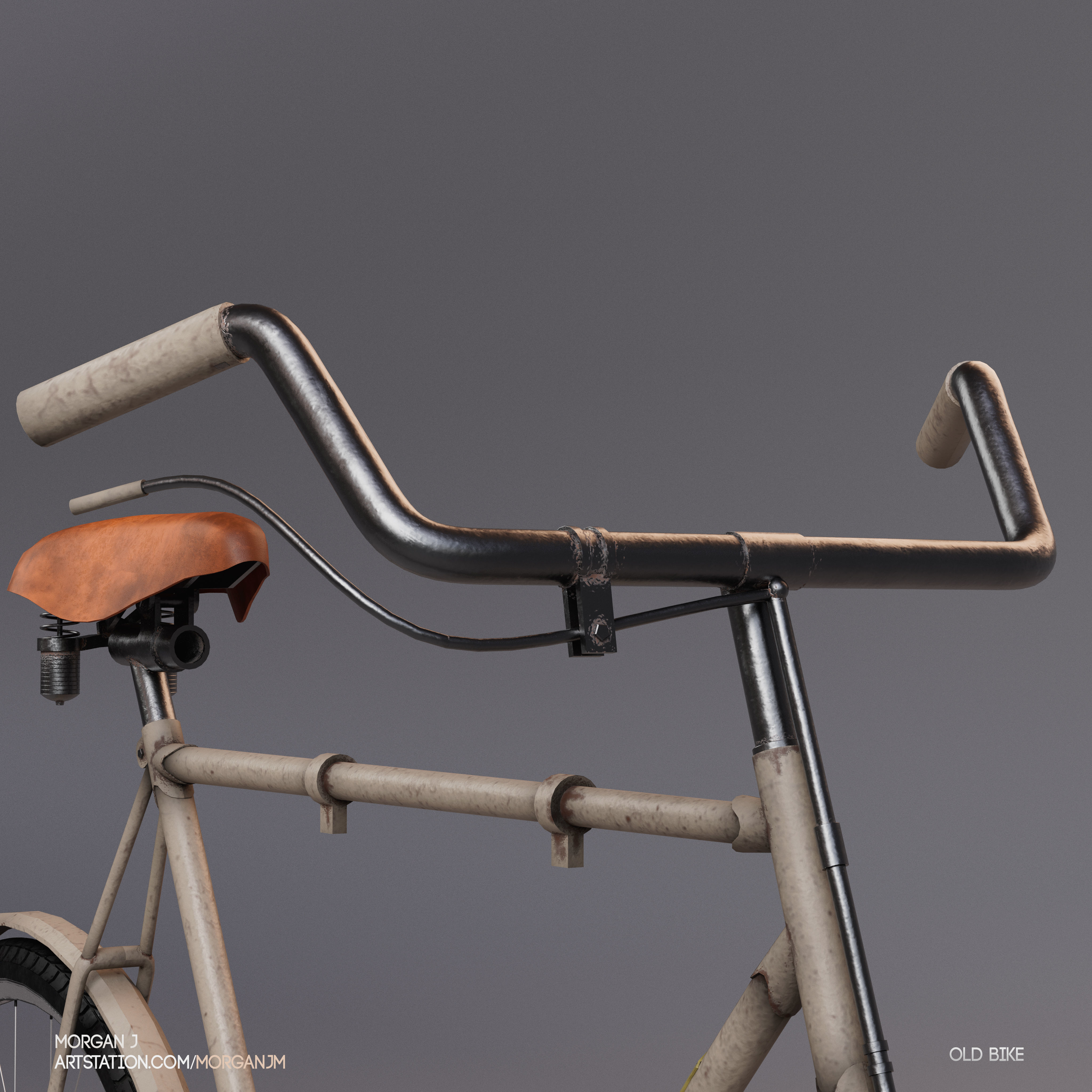 Old Bike 1960s 3D model_4