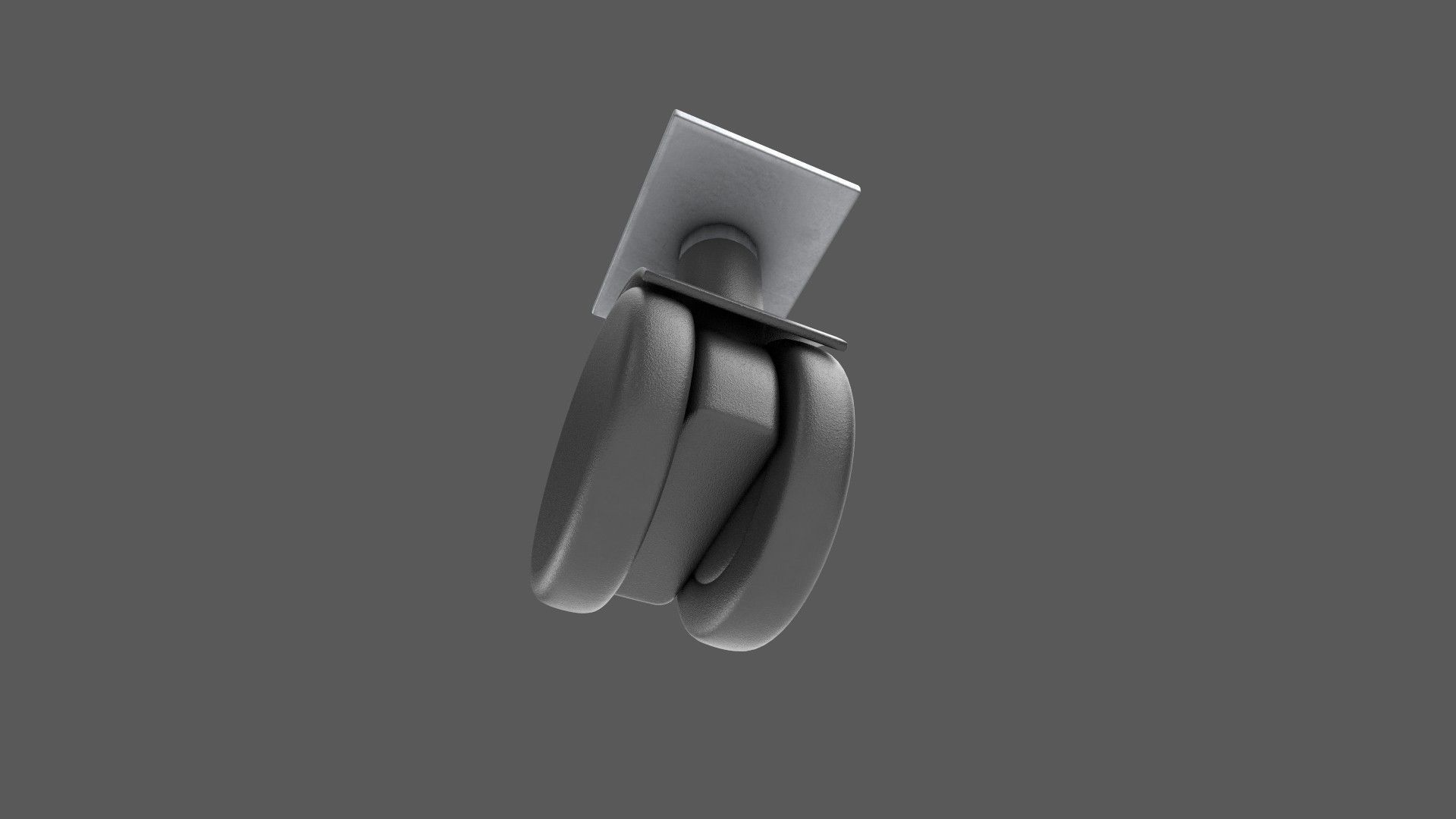 Plastic Caster Wheel  Low-poly 3D model_5