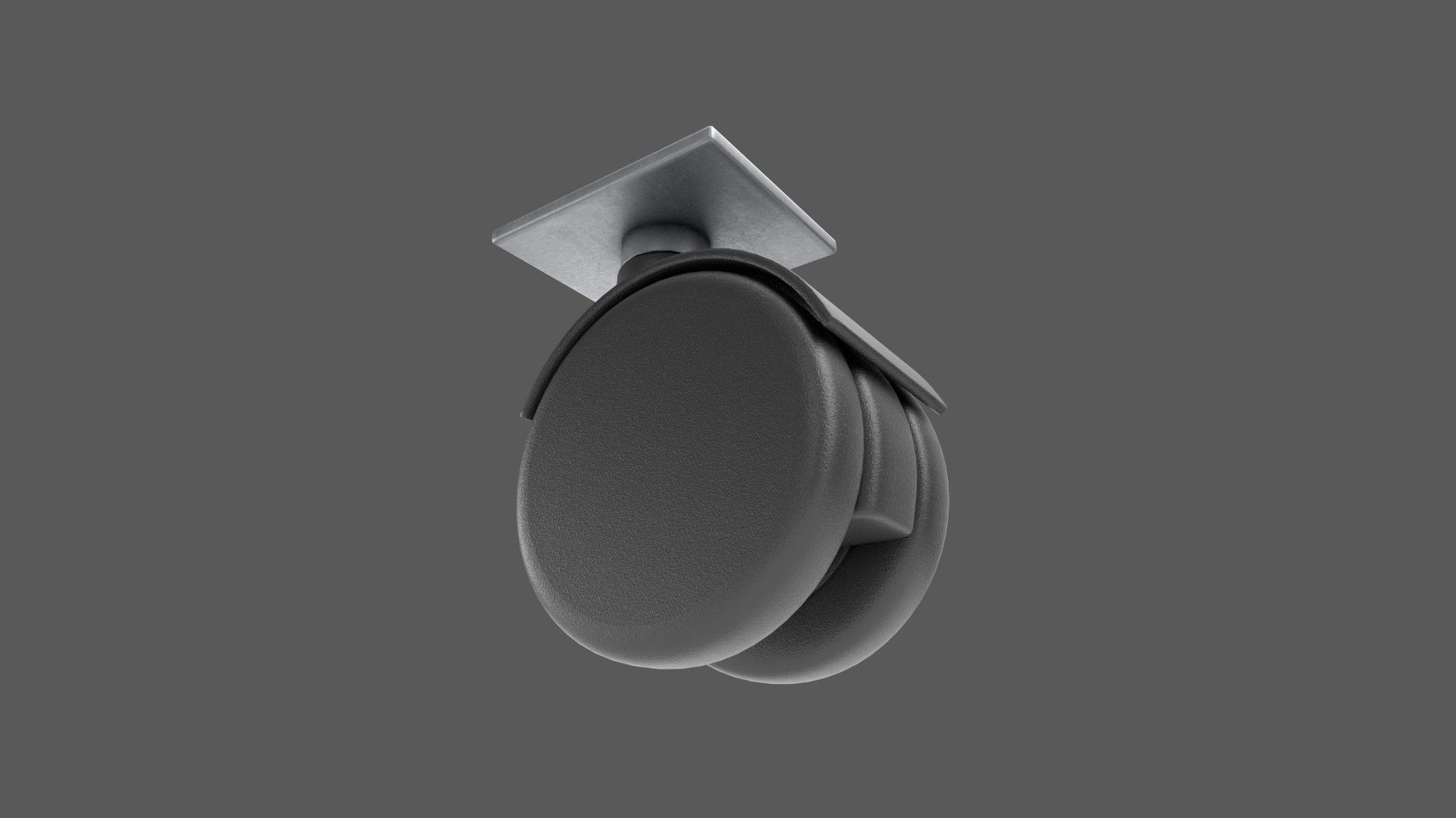 Plastic Caster Wheel  Low-poly 3D model_2