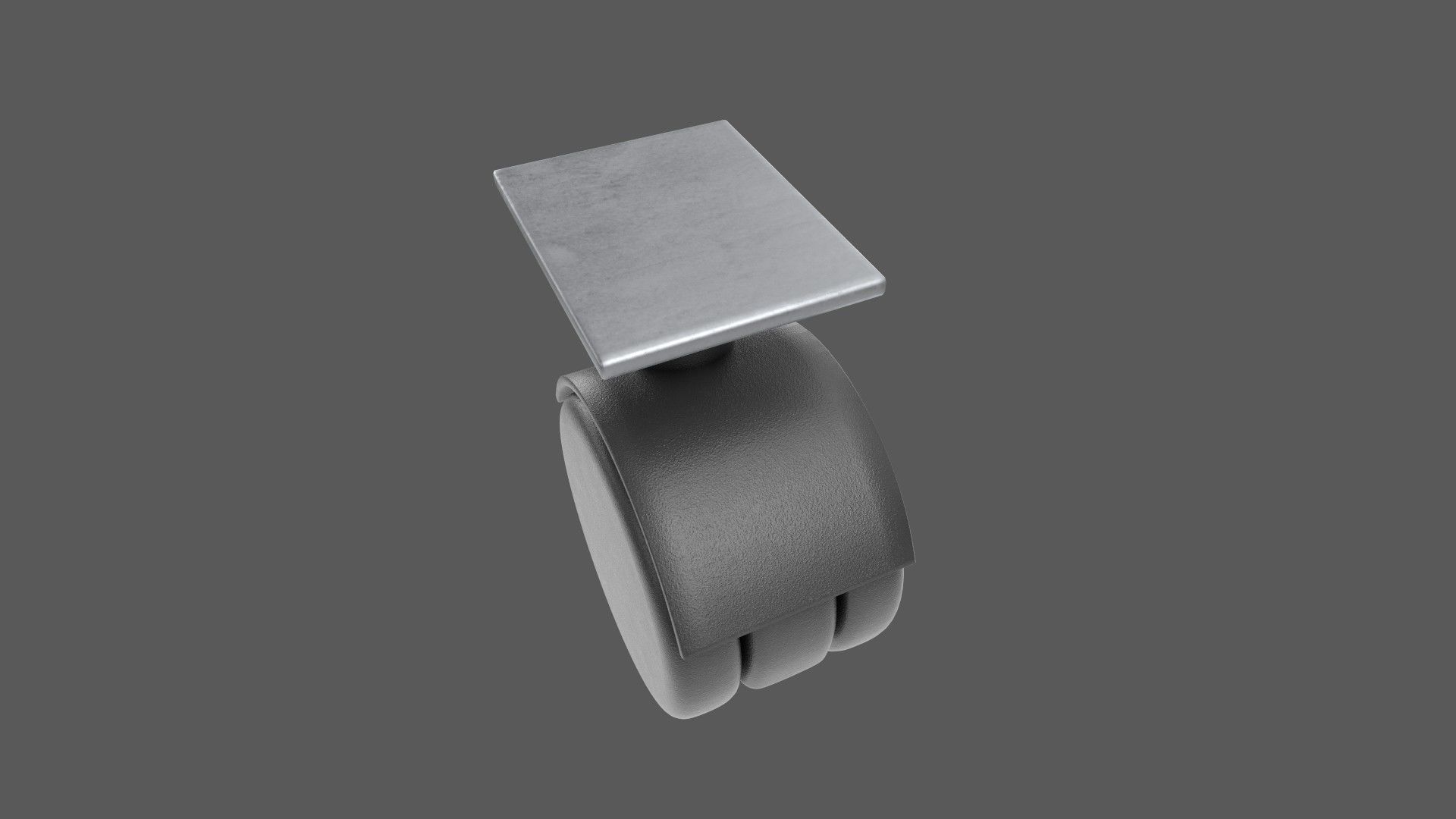 Plastic Caster Wheel  Low-poly 3D model_3