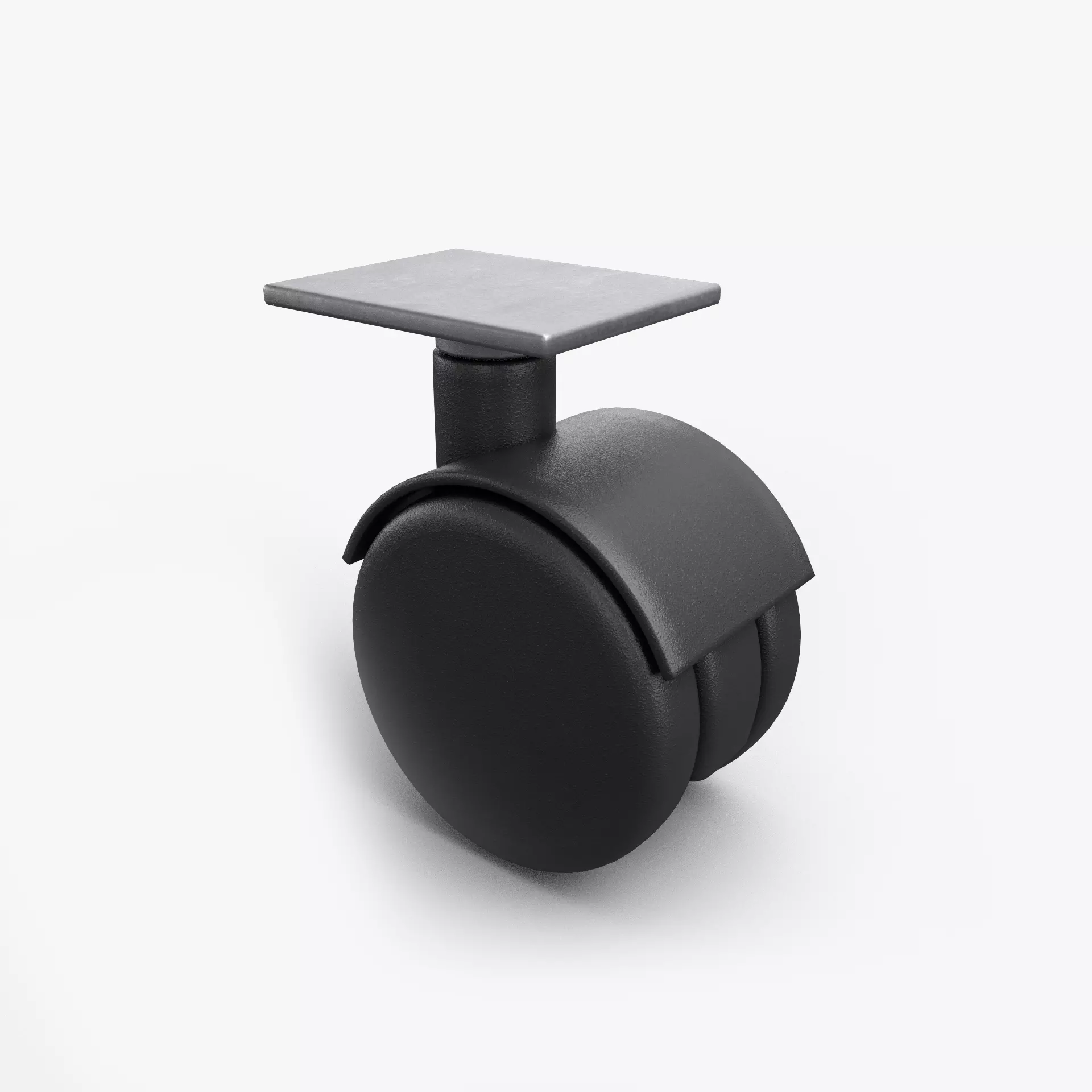 Plastic Caster Wheel  Low-poly 3D model_0