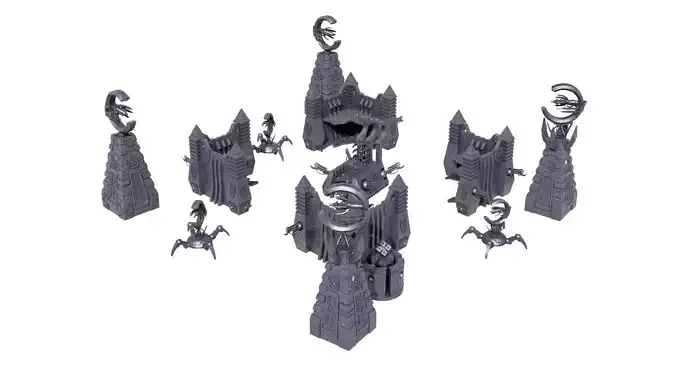 Eternal dynasty tomb worlds terrain set A with over 50 files