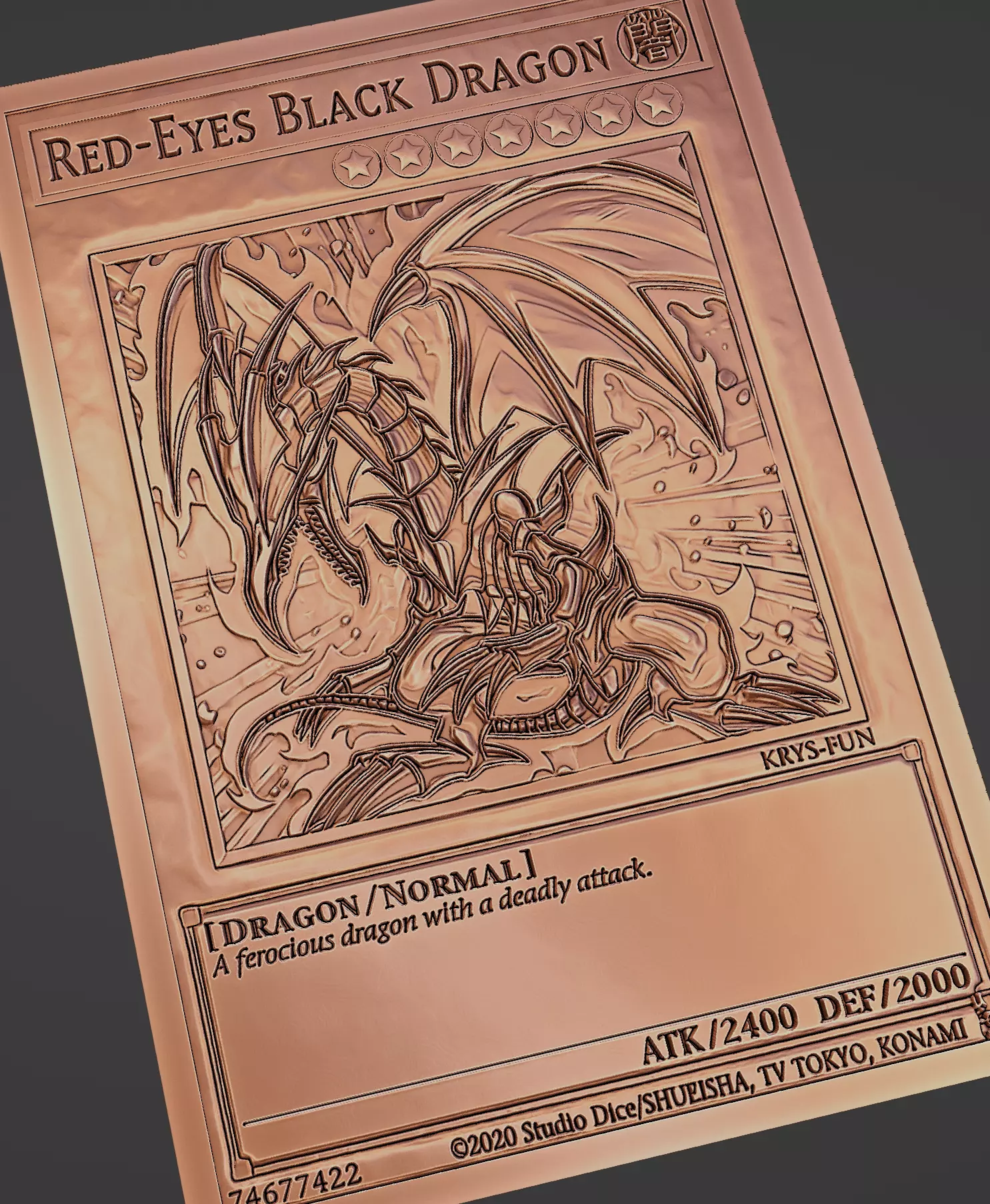red eyes black dragon - yugioh Free 3D print model
