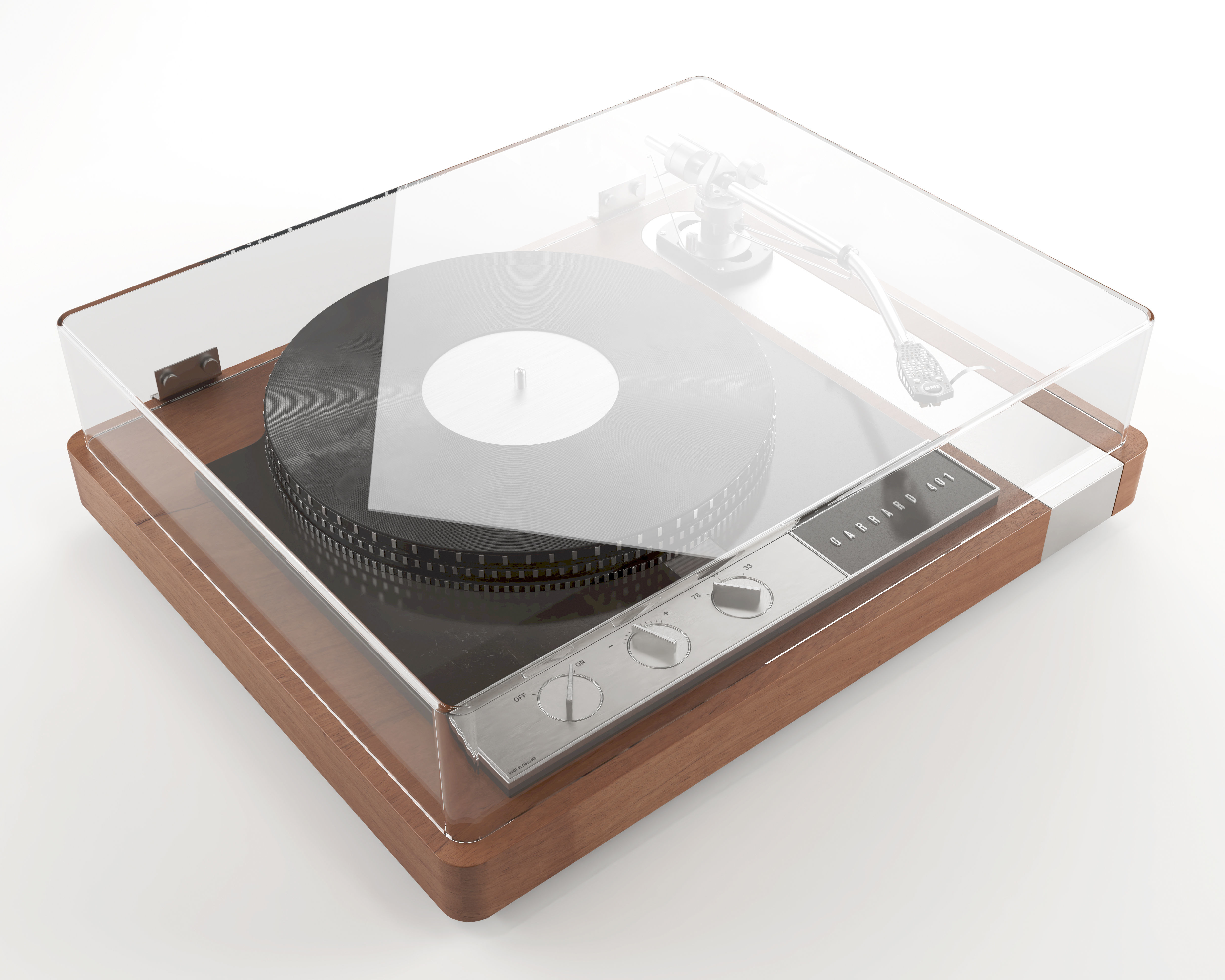 Garrard 401 Turntable SME Tonearm 3D Model 3D model_8