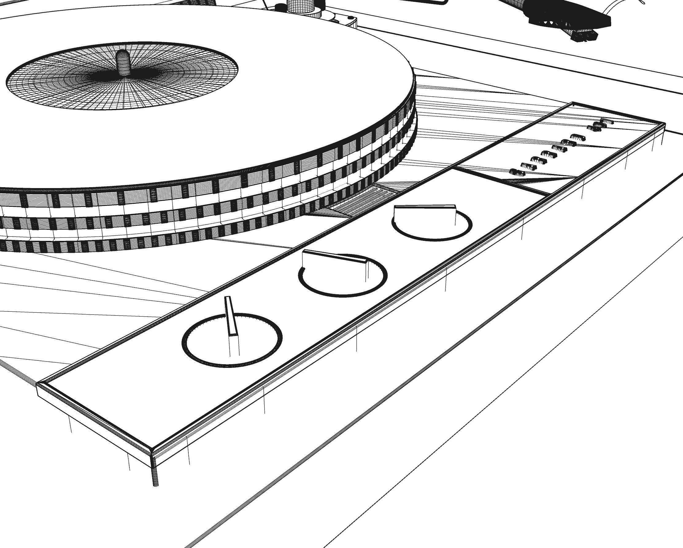 Garrard 401 Turntable SME Tonearm 3D Model 3D model_19