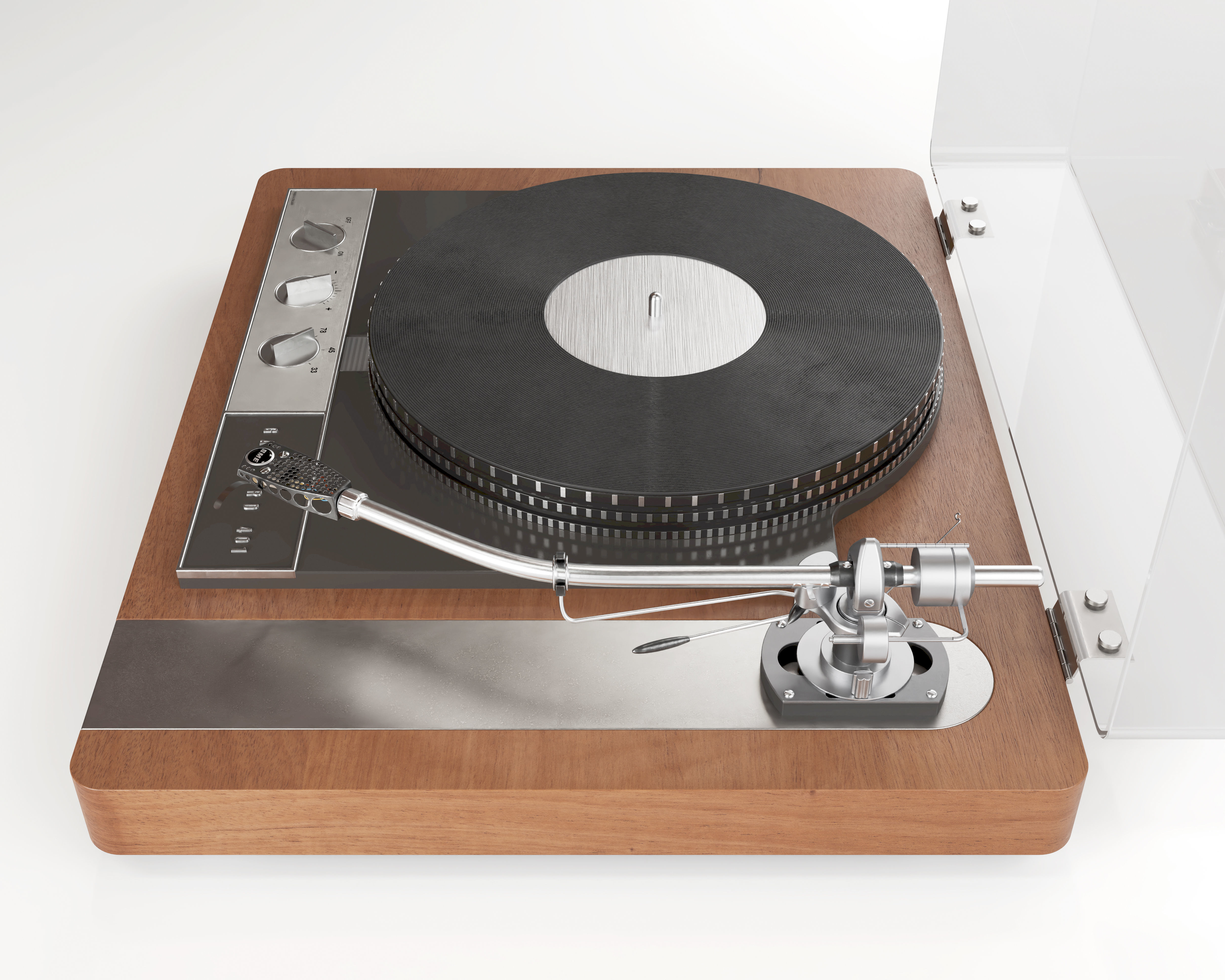 Garrard 401 Turntable SME Tonearm 3D Model 3D model_3