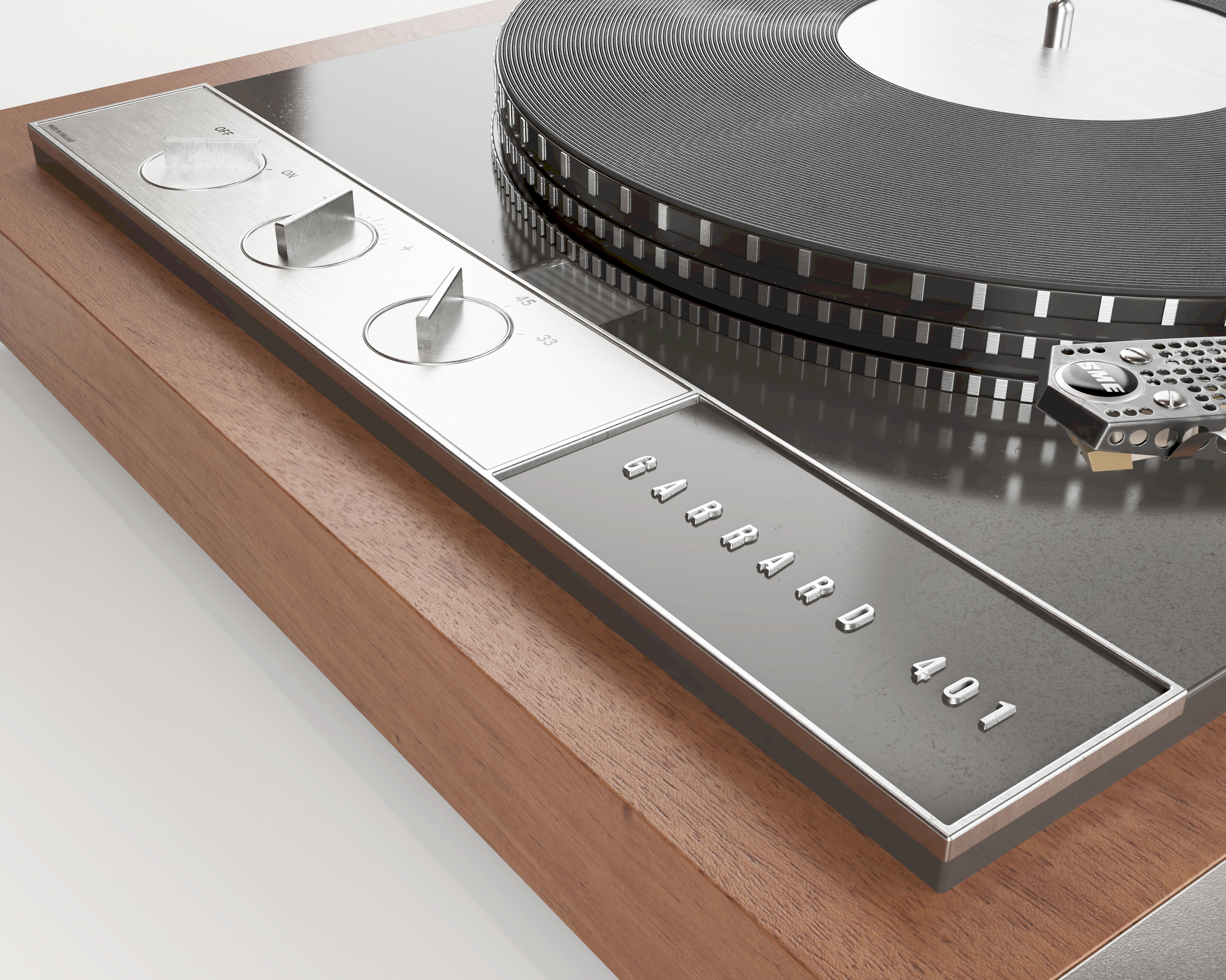 Garrard 401 Turntable SME Tonearm 3D Model 3D model_15