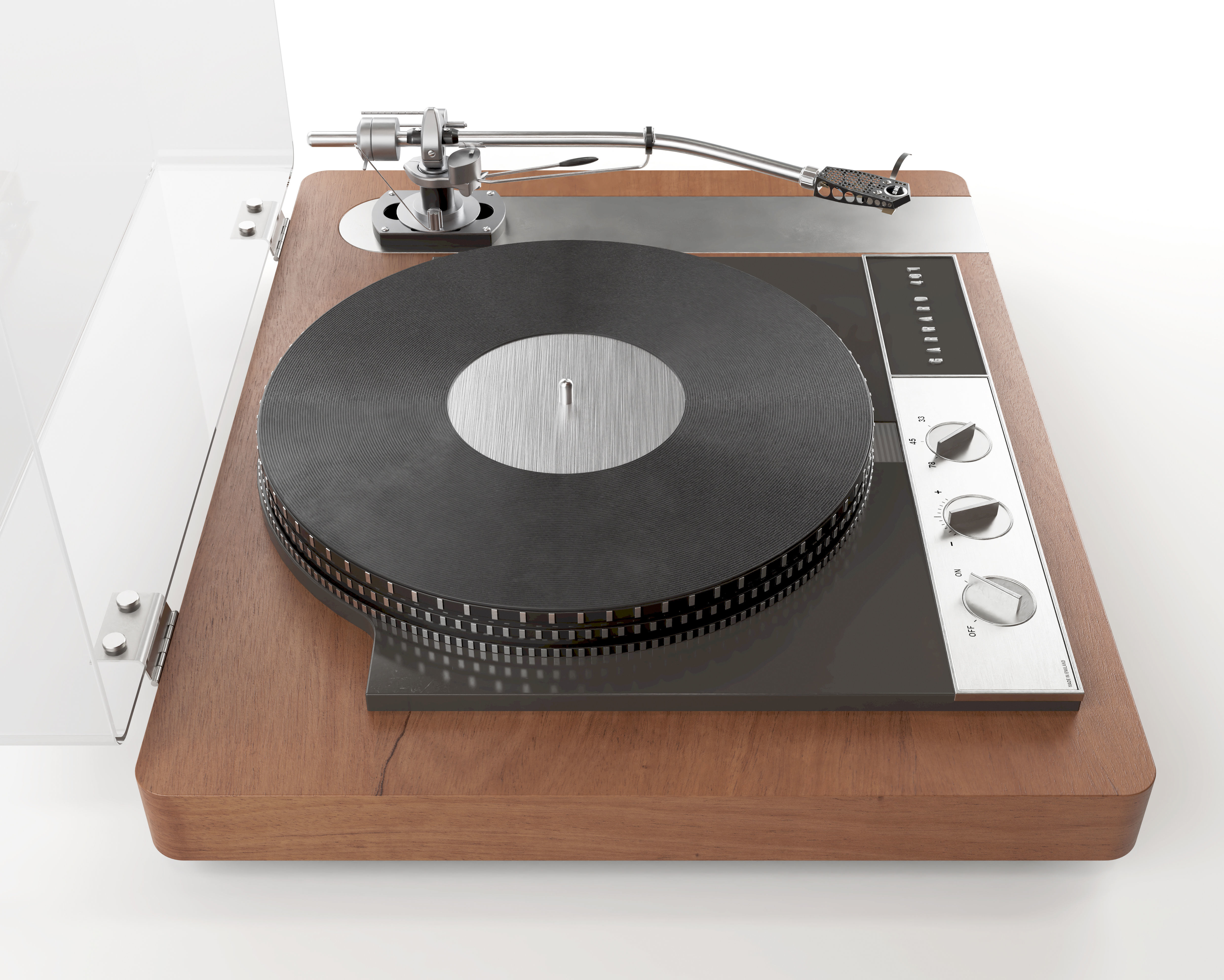 Garrard 401 Turntable SME Tonearm 3D Model 3D model_7