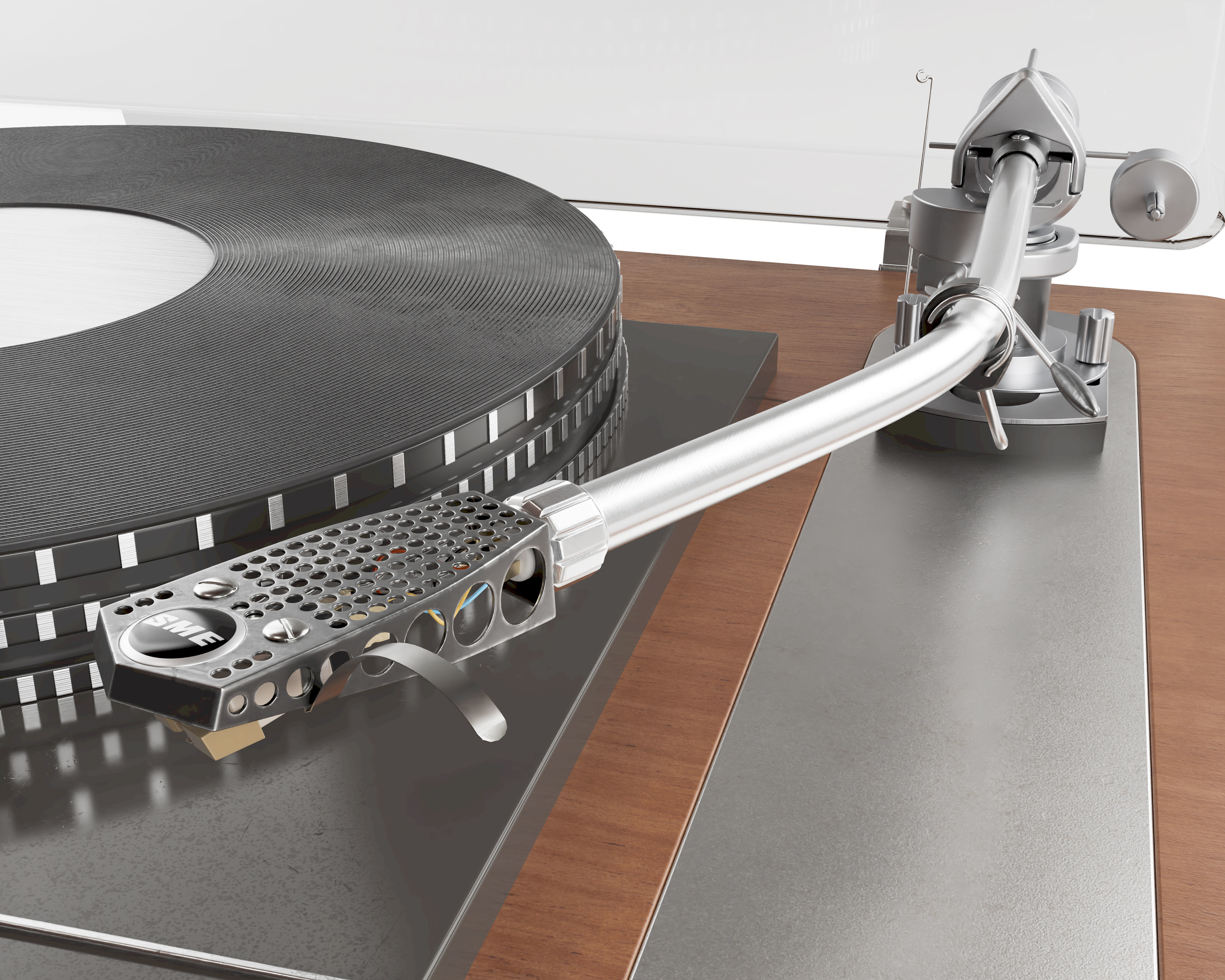 Garrard 401 Turntable SME Tonearm 3D Model 3D model_5
