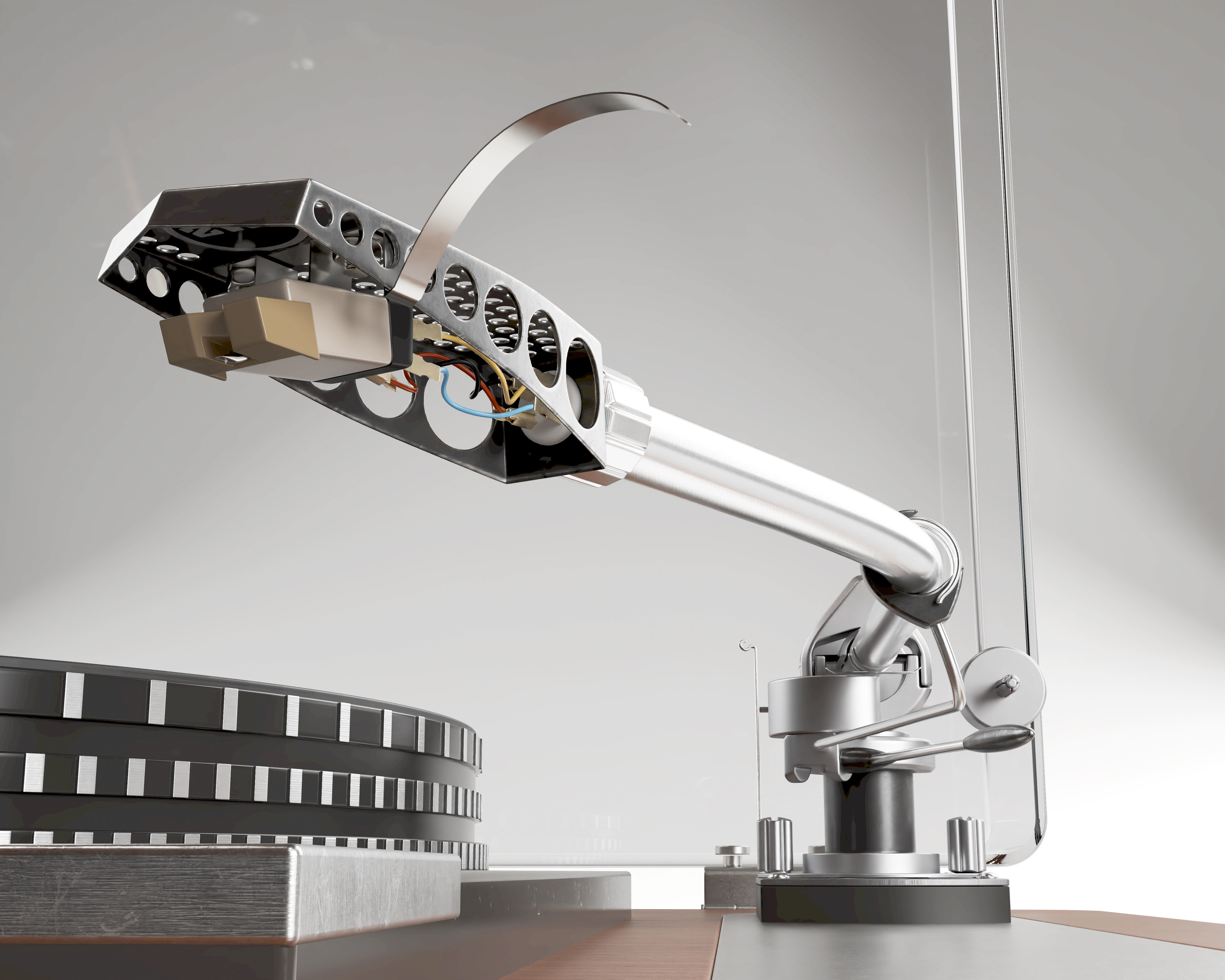 Garrard 401 Turntable SME Tonearm 3D Model 3D model_6