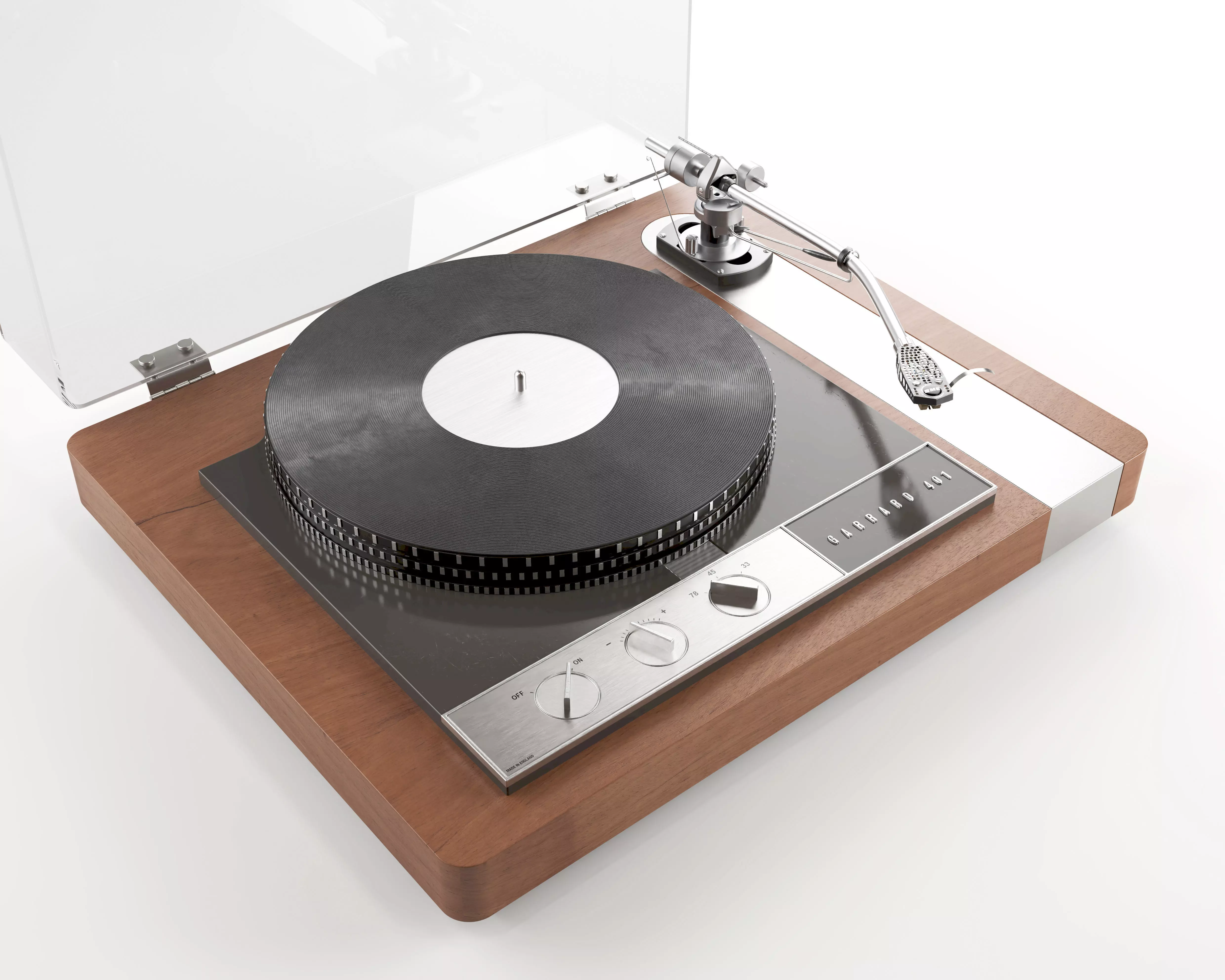 Garrard 401 Turntable SME Tonearm 3D Model 3D model_0