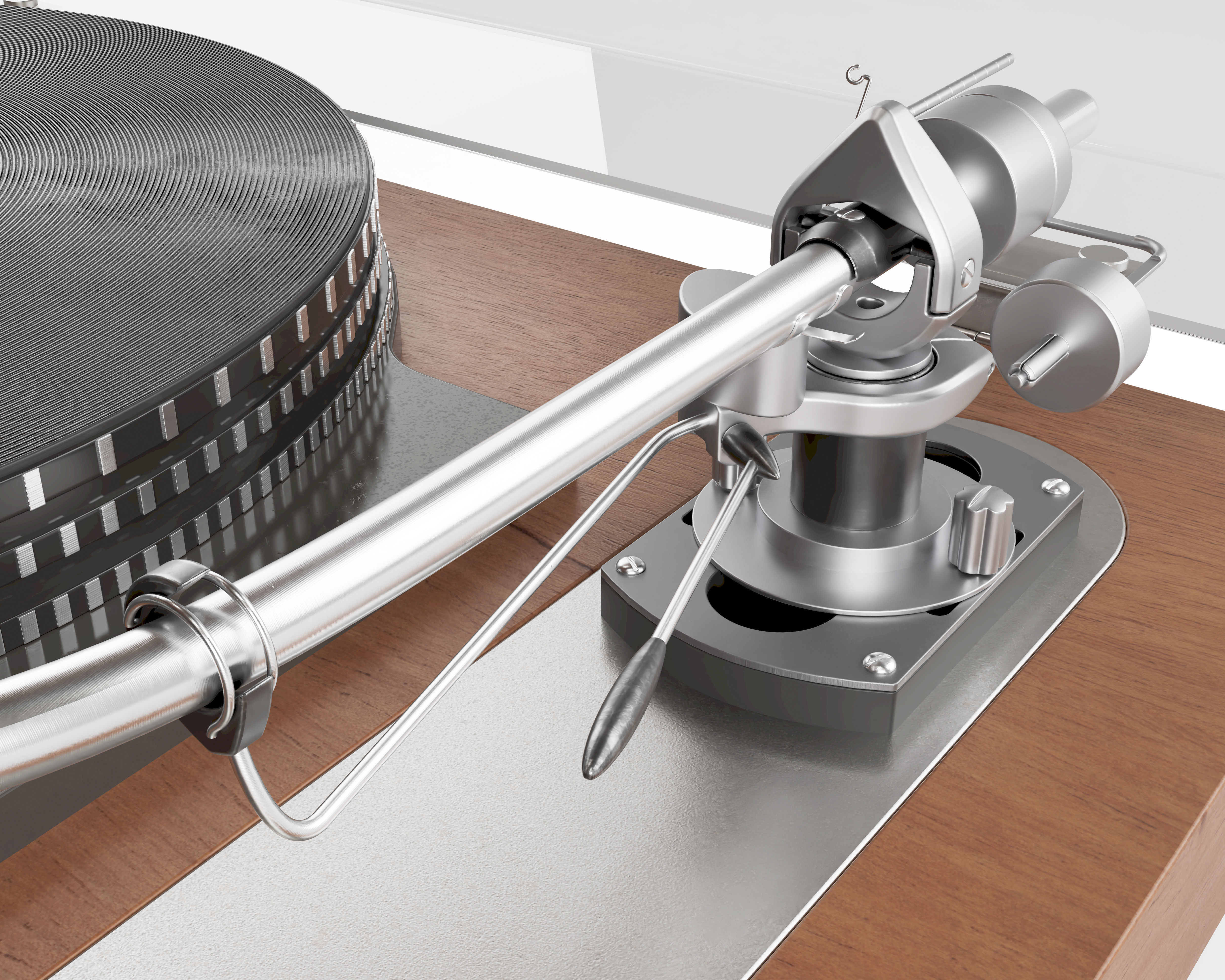 Garrard 401 Turntable SME Tonearm 3D Model 3D model_4