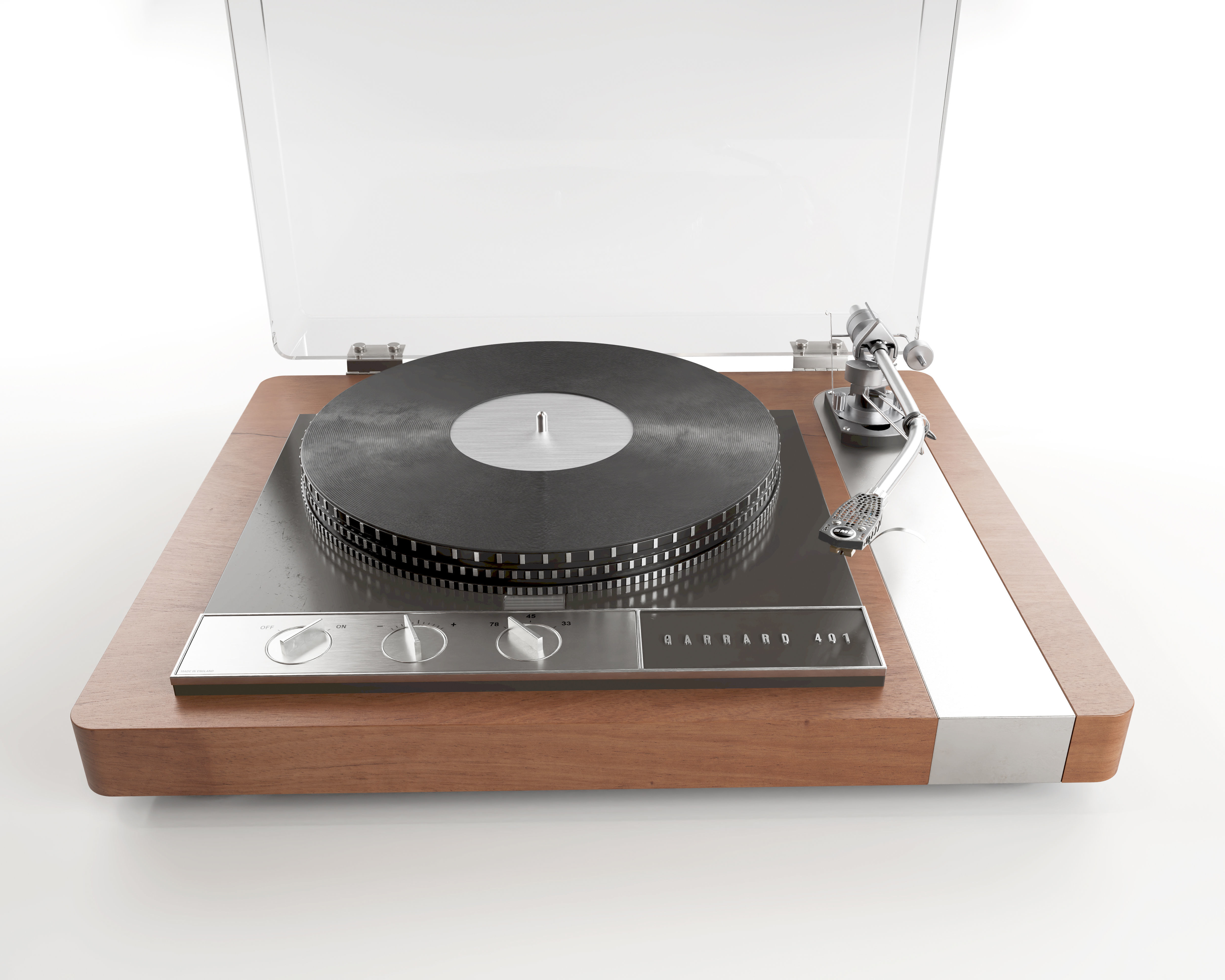 Garrard 401 Turntable SME Tonearm 3D Model 3D model_9