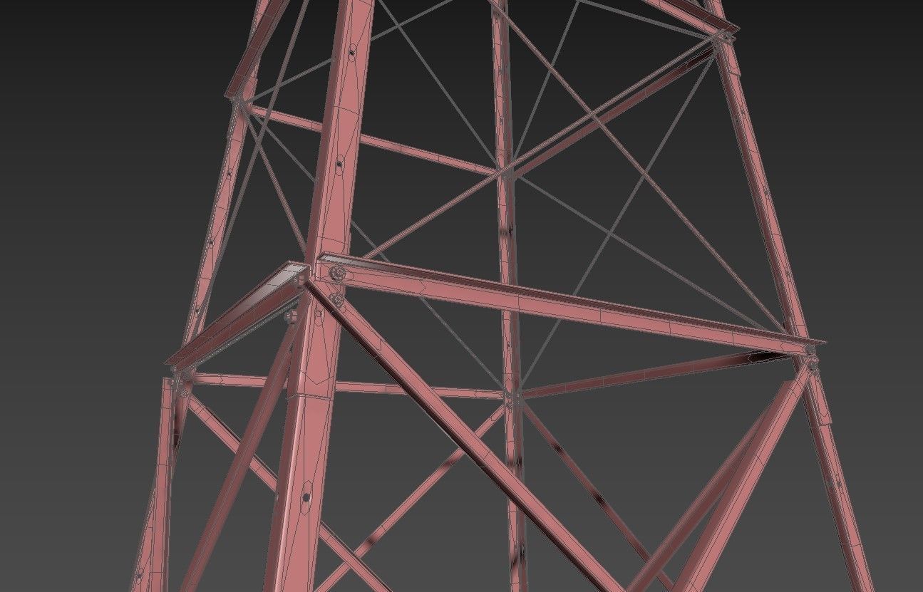 WindMill old on sky 3D model_4