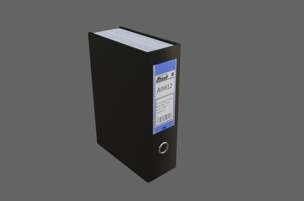 Archive Folder - File - Pasta de arquivos Low-poly 3D model_5