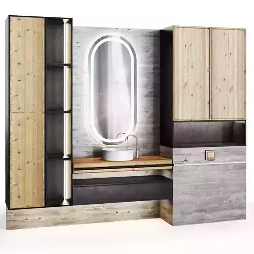 Bathroom furniture 06 Low-poly 3D model