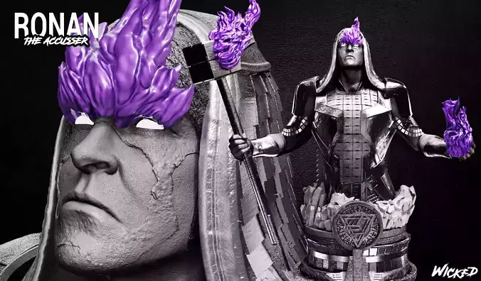 Wicked Marvel Ronan Bust Tested and ready for 3d printing