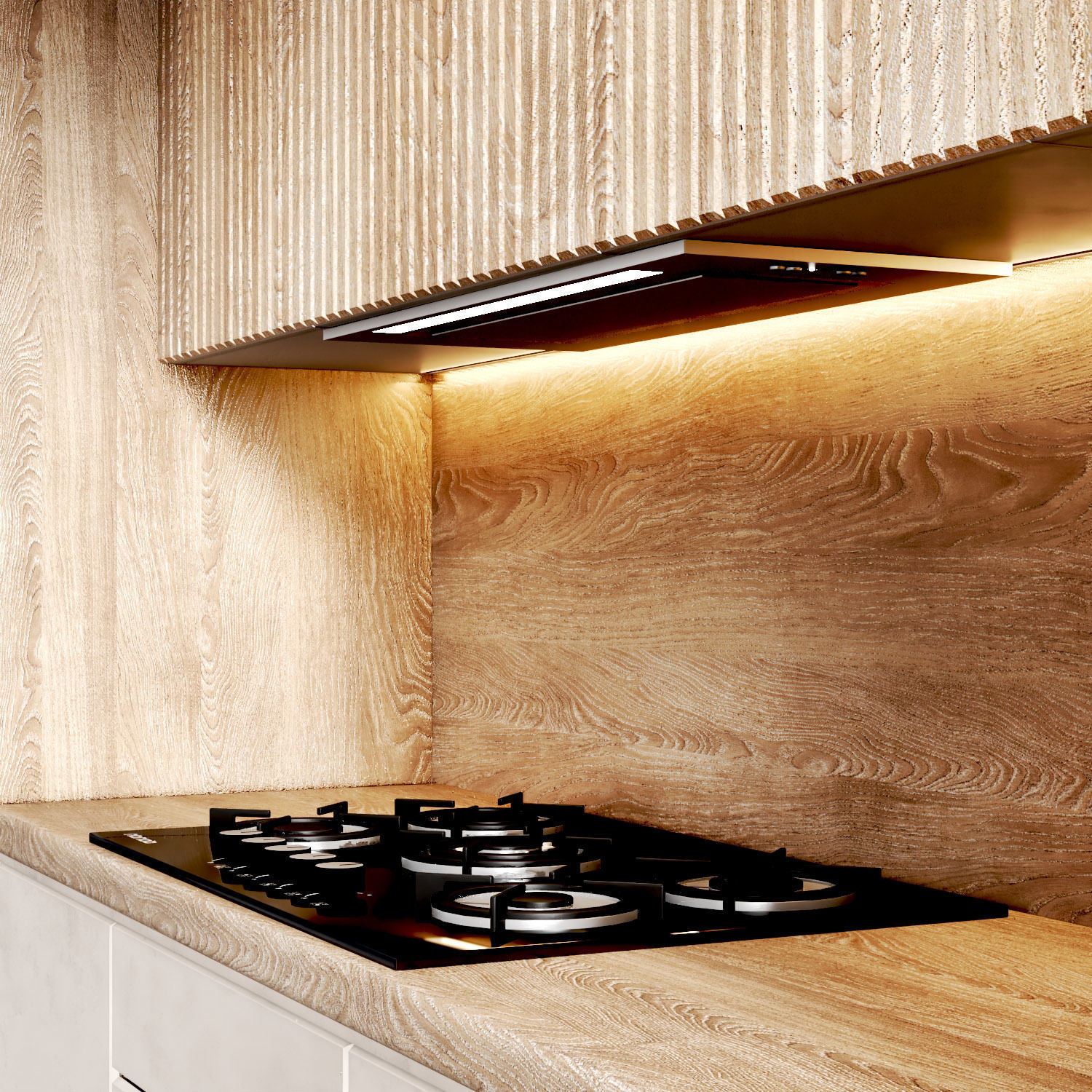 Kitchen8 -window in the middle of kitchen Low-poly 3D model_6