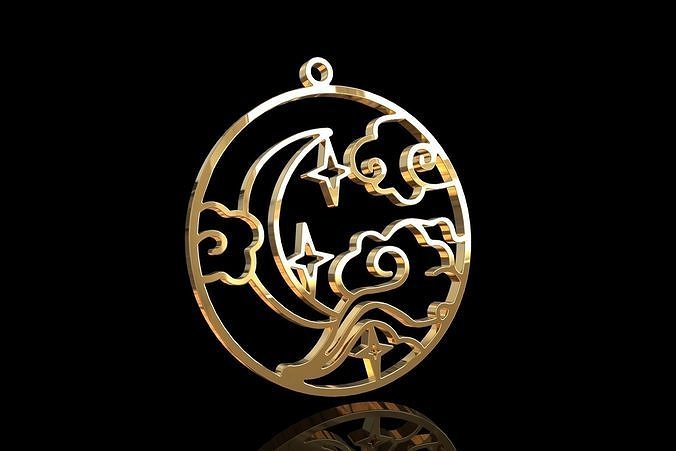  Cloud Crescent Moon Stars 3D print model