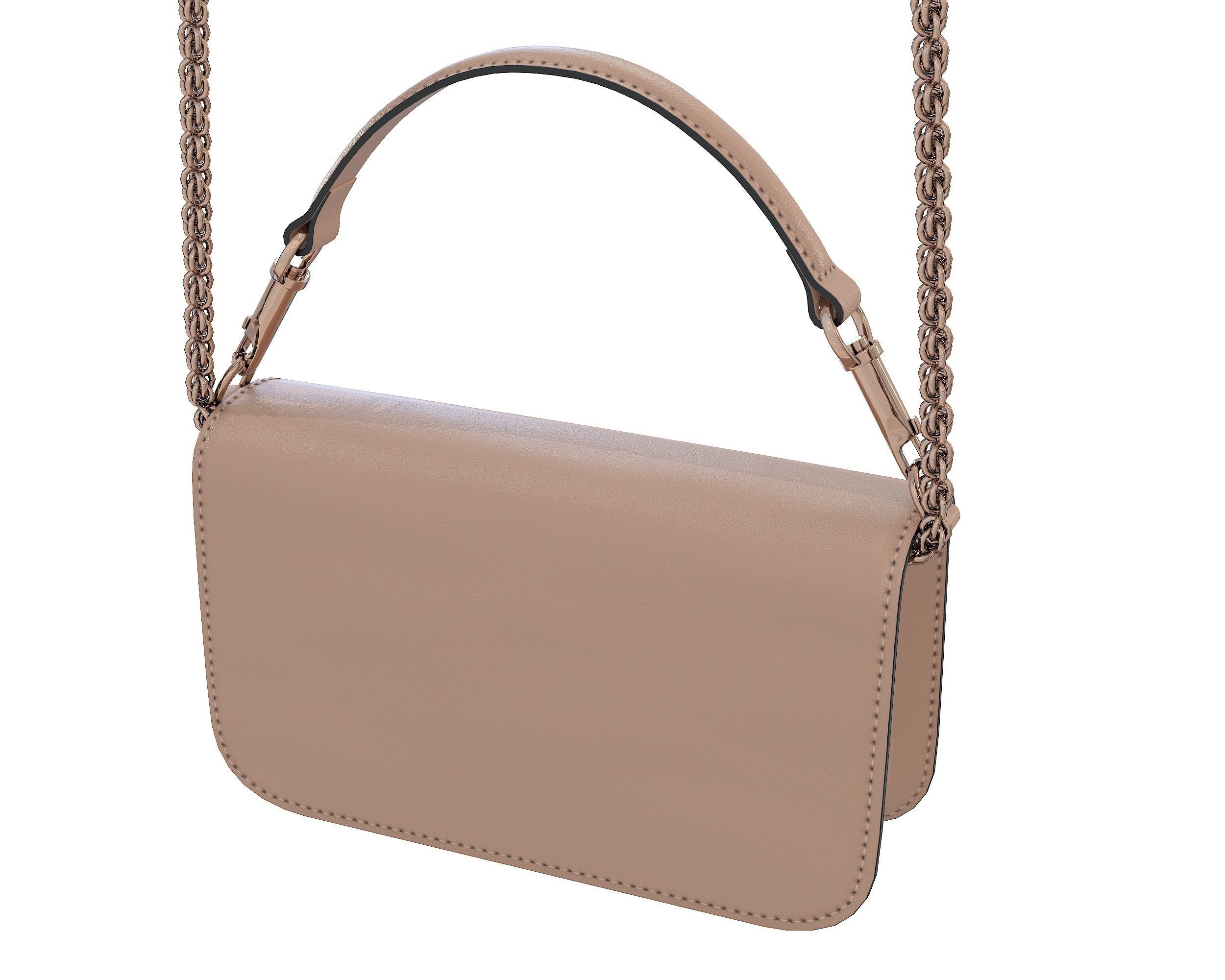 Valentino Garavani Loco Small Shoulder Bag Cream Low-poly 3D model_5