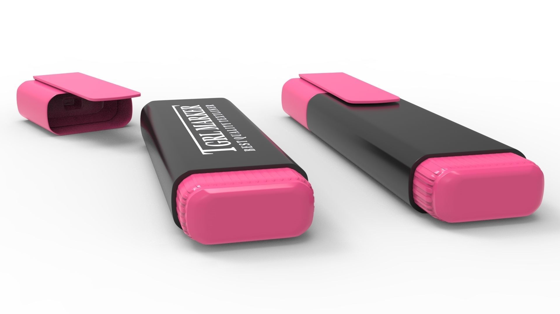 MARKER PINK 3D model_4