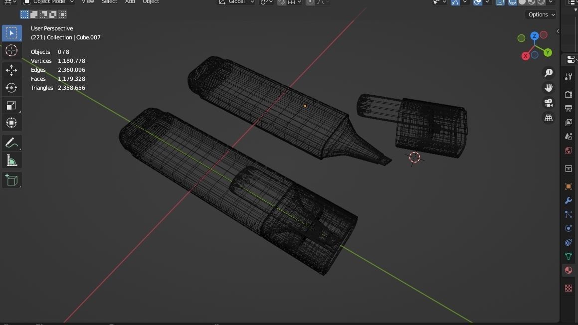 MARKER PINK 3D model_3