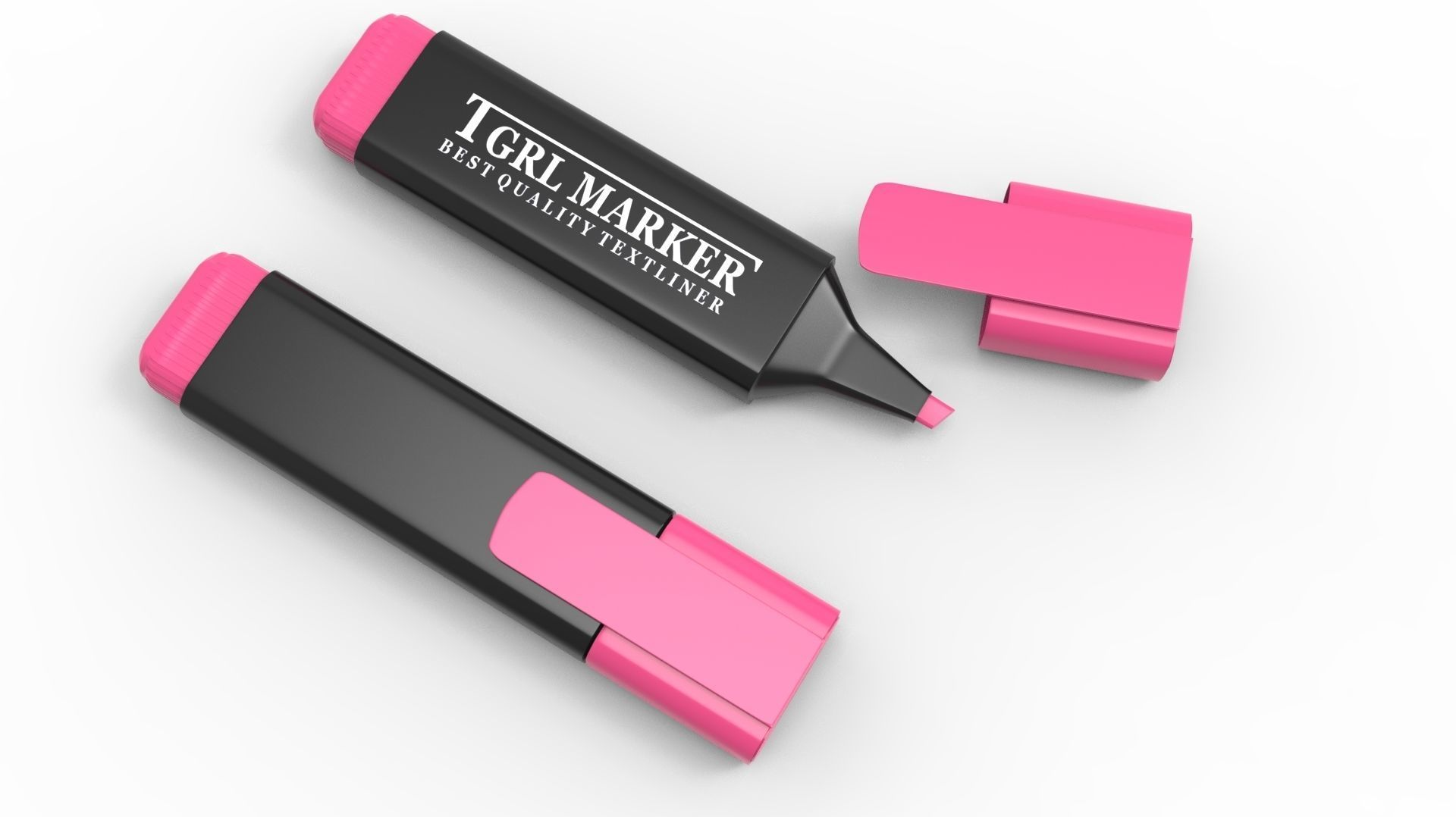 MARKER PINK 3D model_8